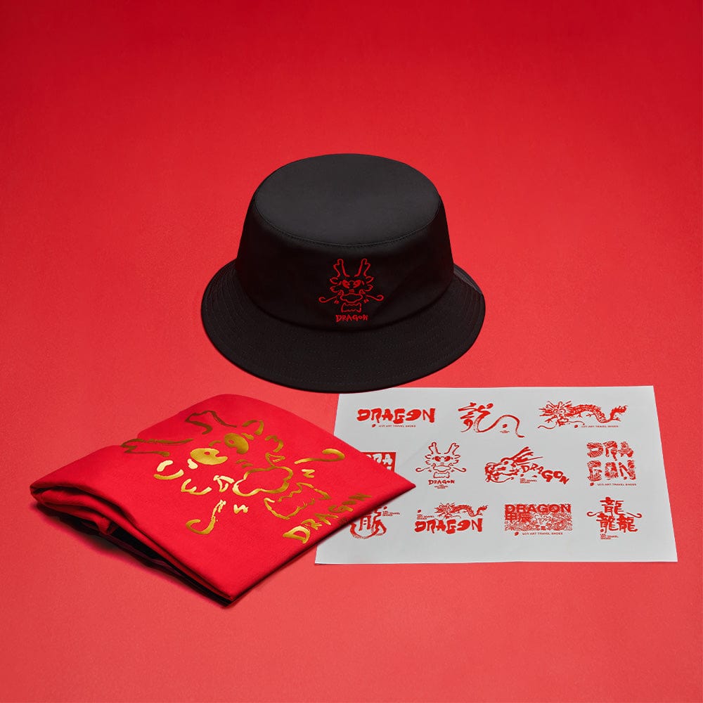 UIN Footwear Accesory Sticker+Bucket Hat+T-shirt Canvas loafers