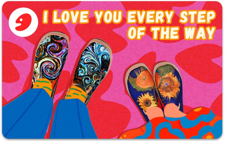 UIN Footwear Gift Card USD100 E-Gift Card-Happy Valentine's Day 1 Canvas loafers