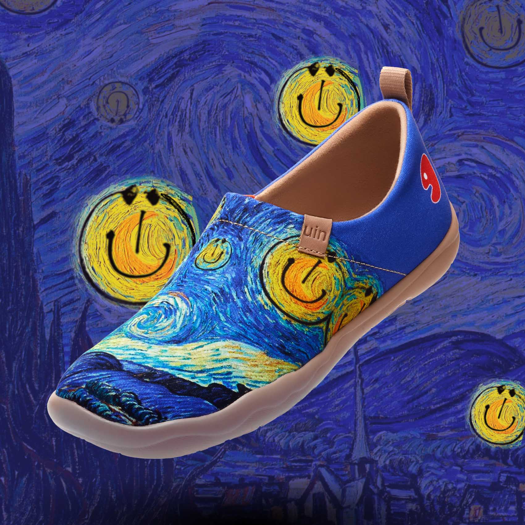 UIN Footwear Men Smiley Night Toledo I Men-US Local Delivery Canvas loafers