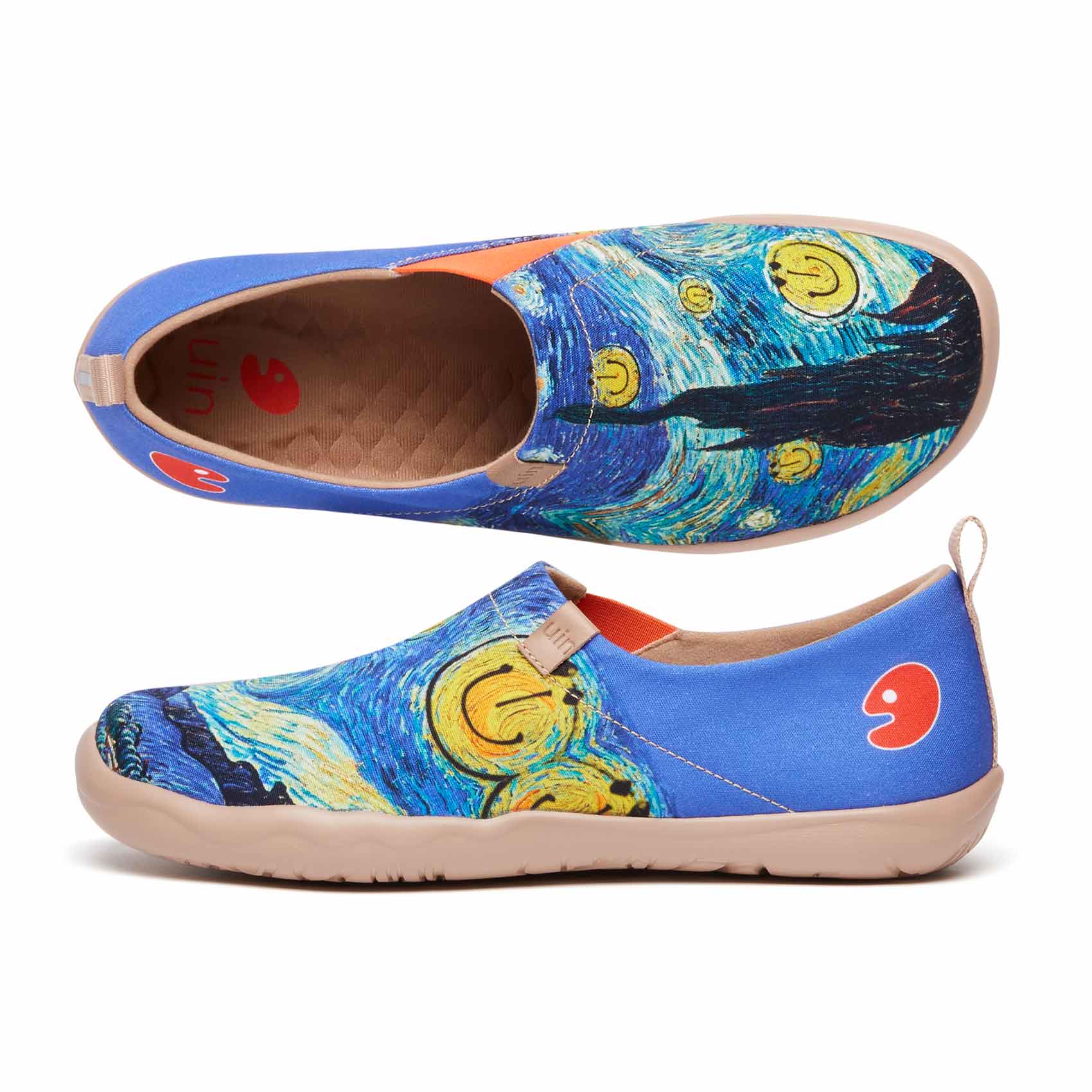 UIN Footwear Men Smiley Night Toledo I Men-US Local Delivery Canvas loafers