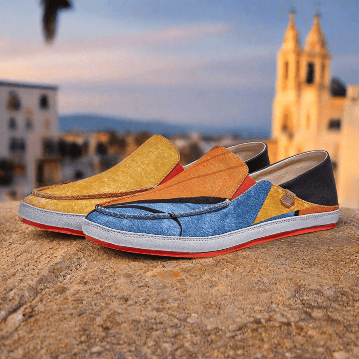 UIN Footwear Men Sunset Tree Shadow Formentera II Men Canvas loafers