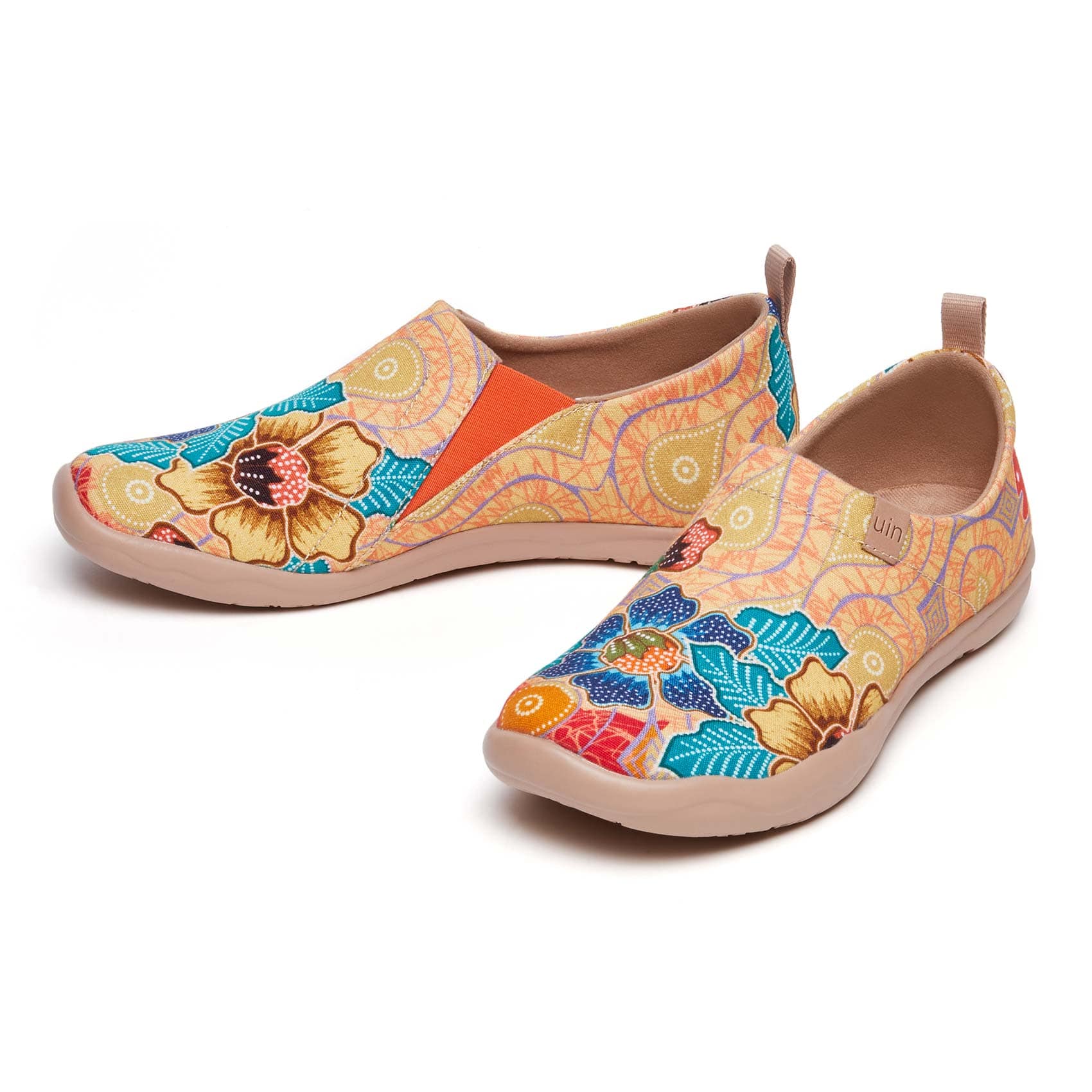 UIN Footwear Women Batik Flower Toledo I Women-Canada Local Delivery Canvas loafers