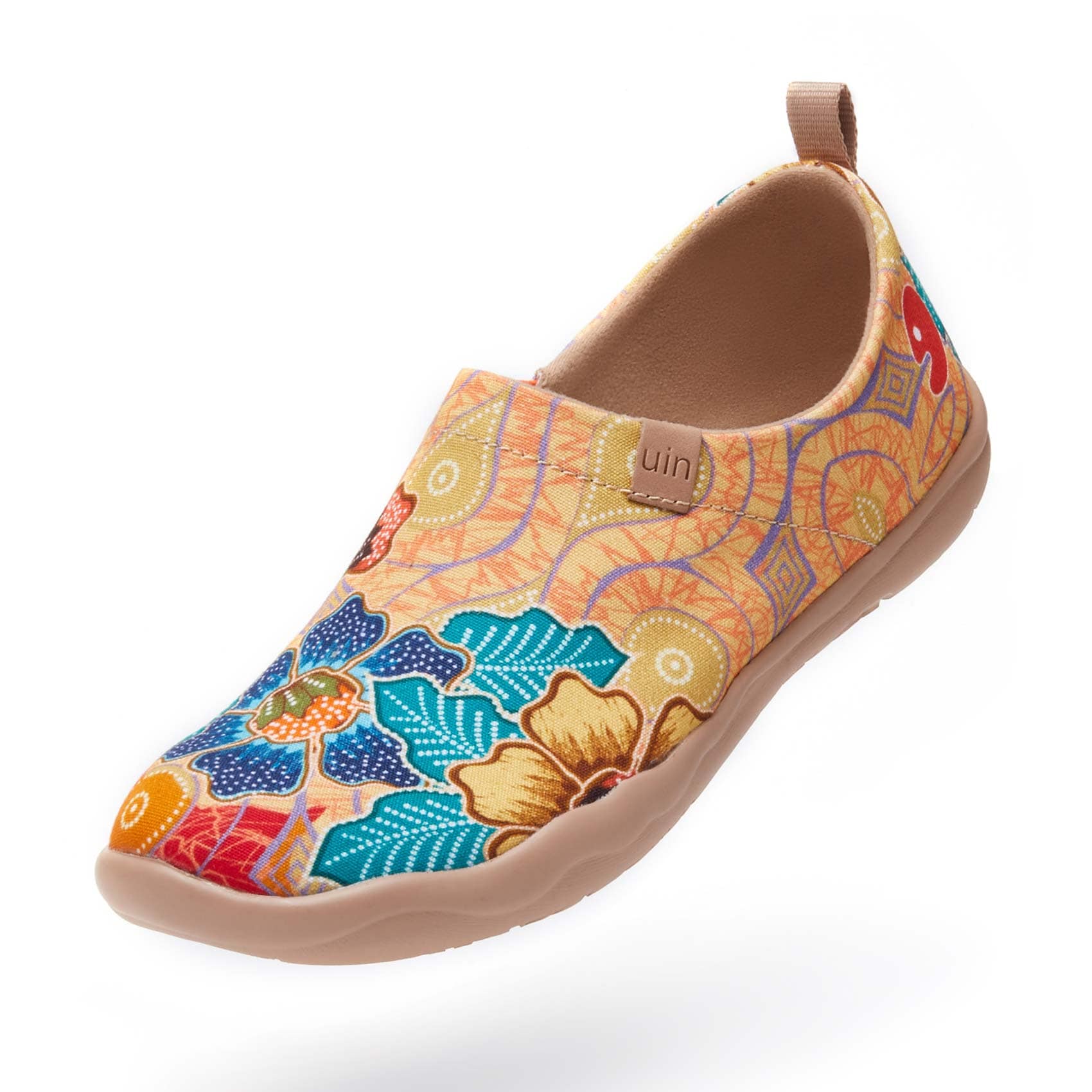 UIN Footwear Women Batik Flower Toledo I Women-Canada Local Delivery Canvas loafers