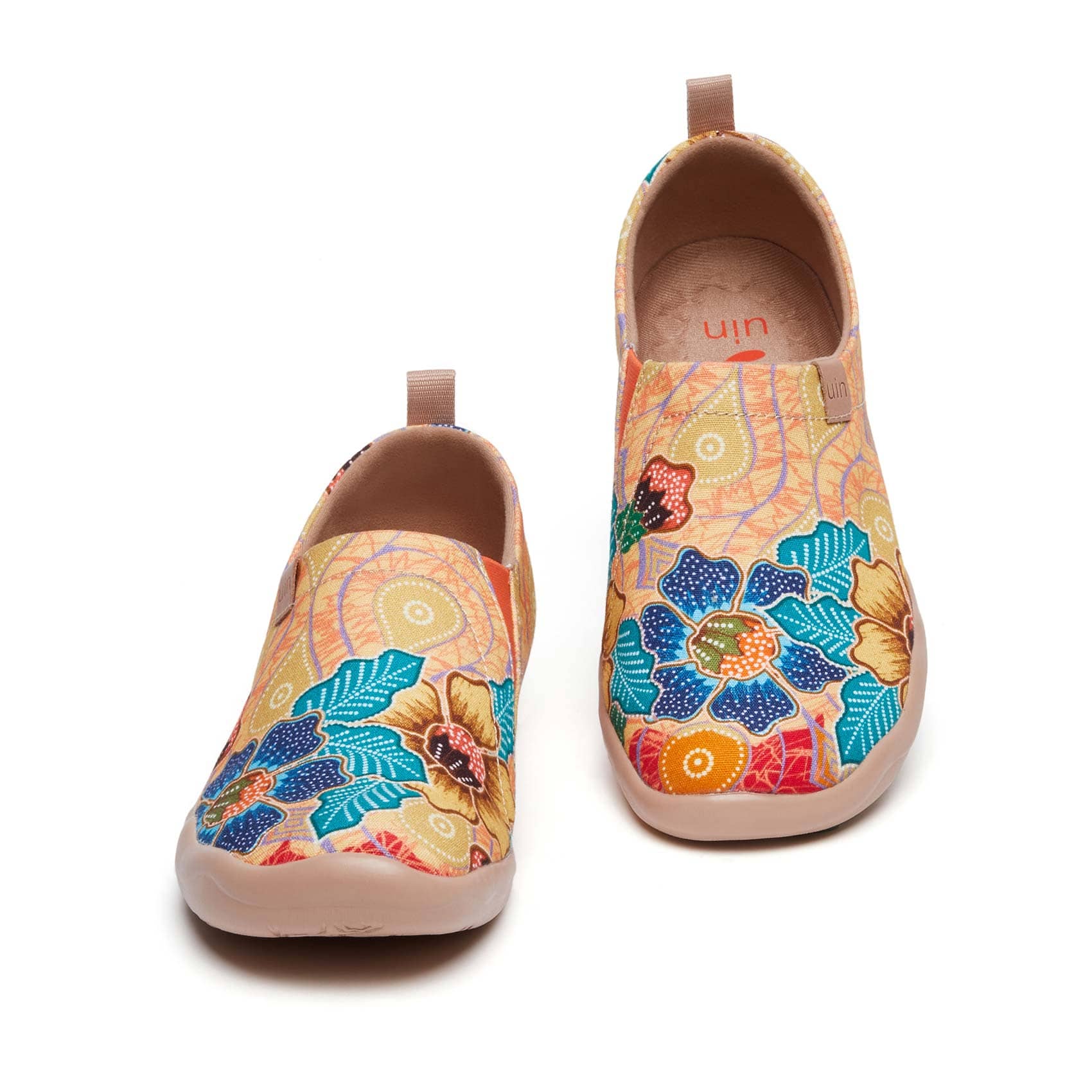 UIN Footwear Women Batik Flower Toledo I Women-Canada Local Delivery Canvas loafers