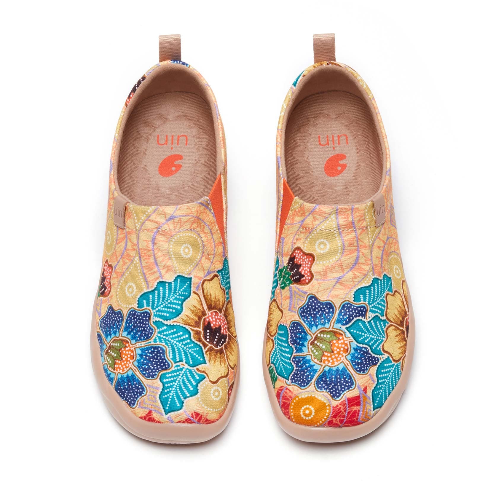 UIN Footwear Women Batik Flower Toledo I Women-US Local Delivery Canvas loafers