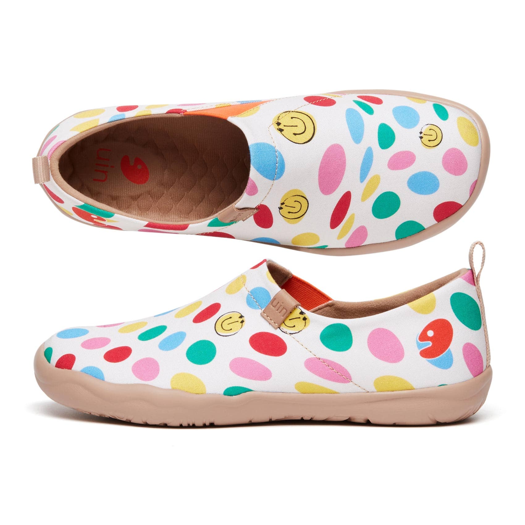 UIN Footwear Women Dotted Joy Toledo I Women-US Local Delivery Canvas loafers