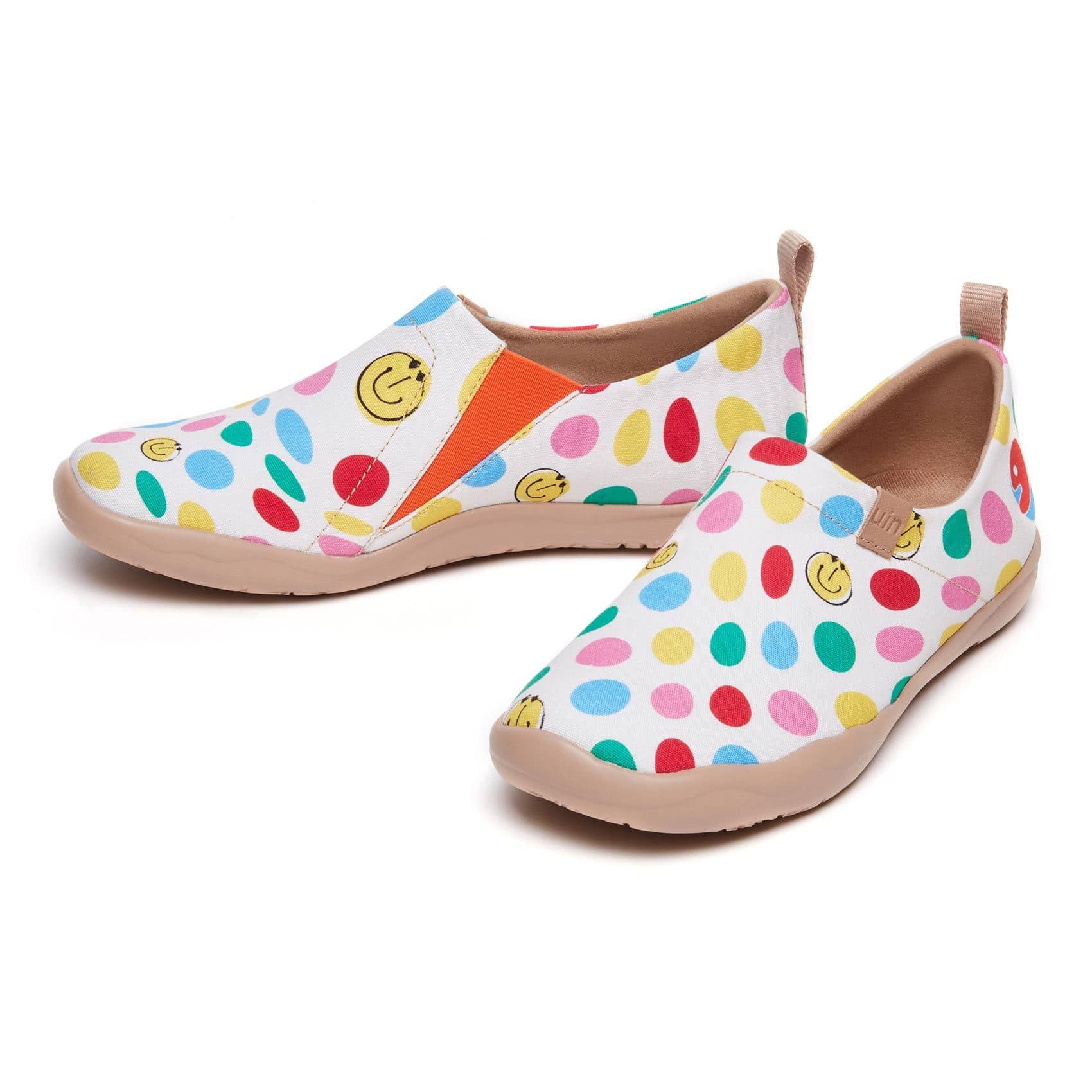 UIN Footwear Women Dotted Joy Toledo I Women-US Local Delivery Canvas loafers