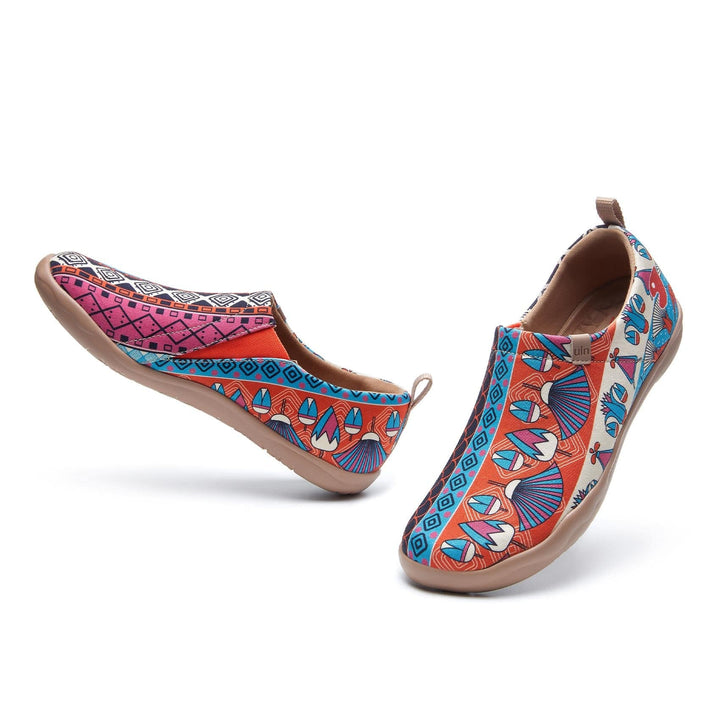 UIN Footwear Women Egyptian Ornament Toledo I Women Canvas loafers