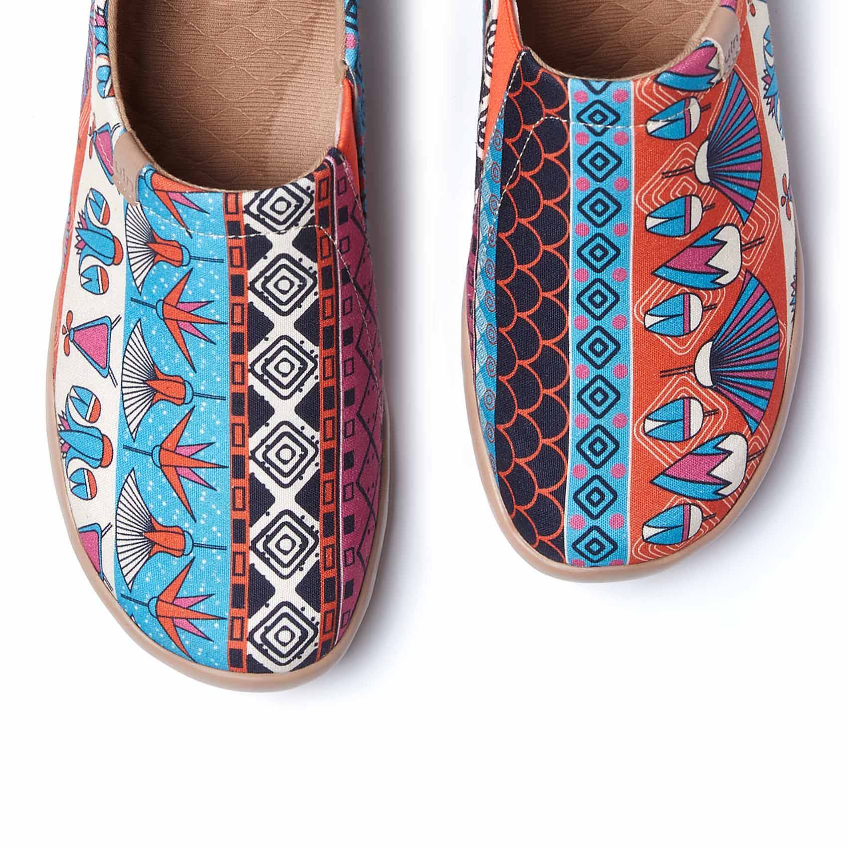 UIN Footwear Women Egyptian Ornament Toledo I Women Canvas loafers