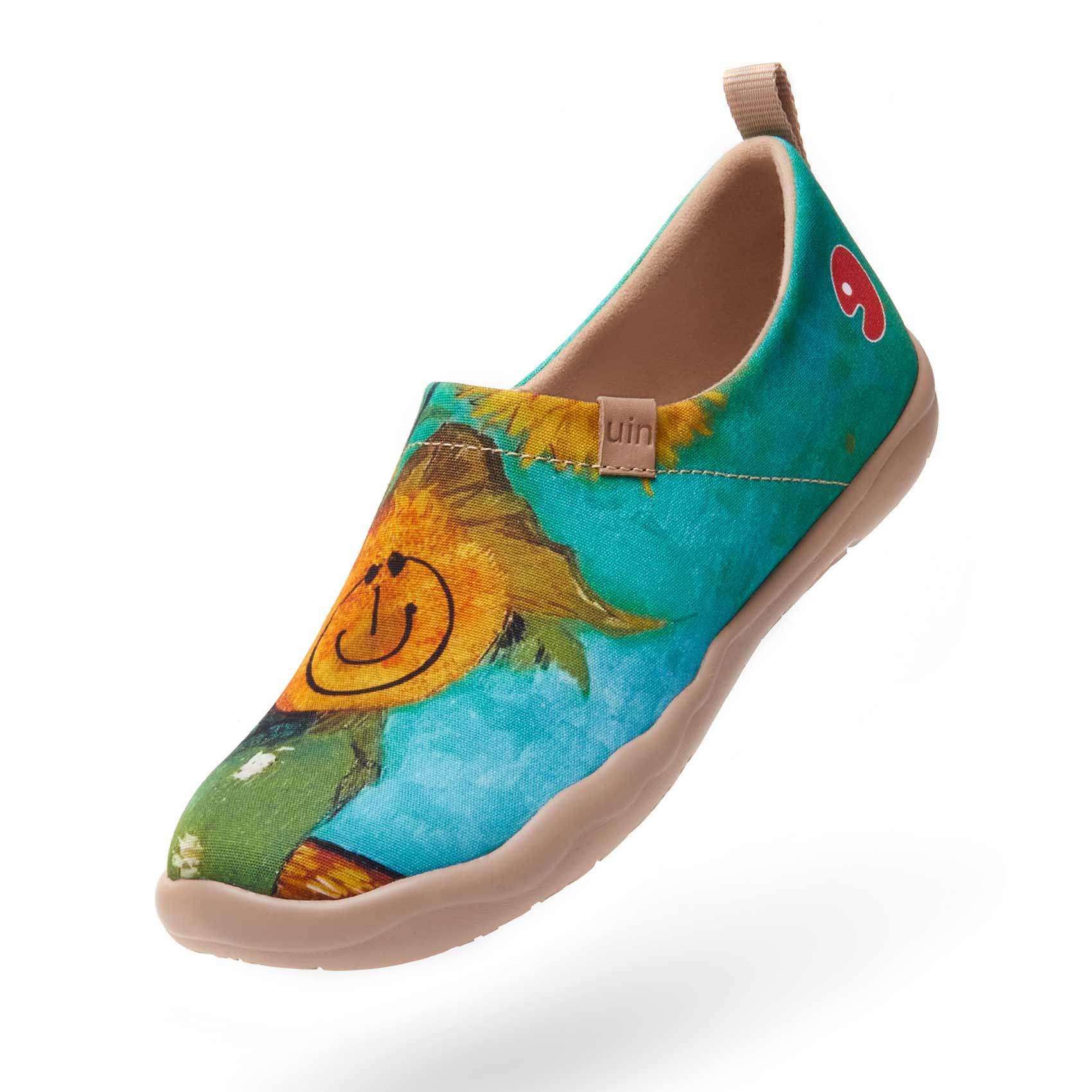 UIN Footwear Women Foral Smiley Toledo I Women-US Local Delivery Canvas loafers