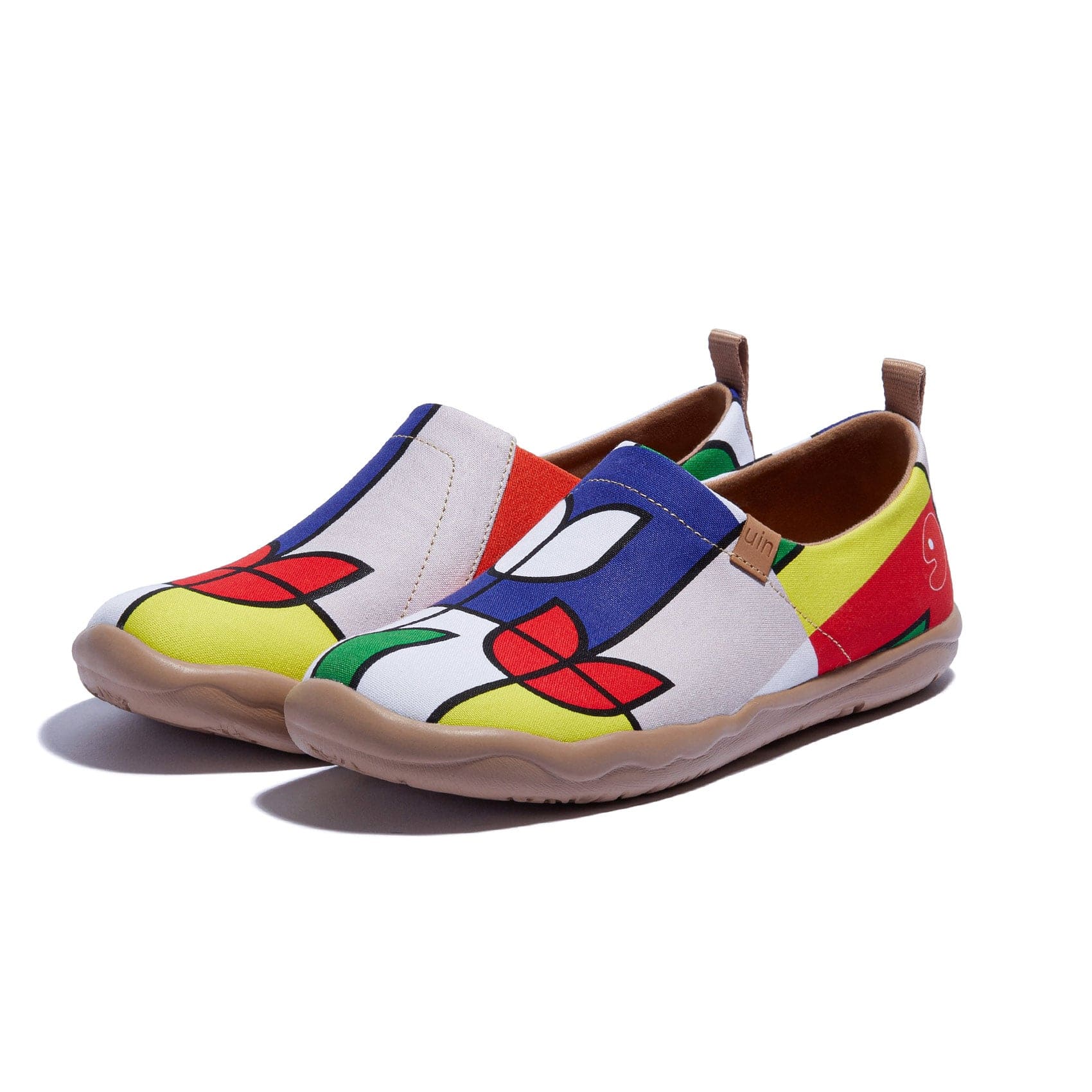 UIN Footwear Women Geometric Tulips Toledo I Women-US Local Delivery Canvas loafers