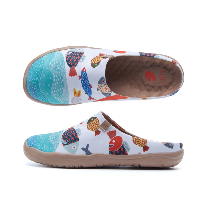 UIN Footwear Women Happy Fish Women Slipper-US Local Delivery Canvas loafers