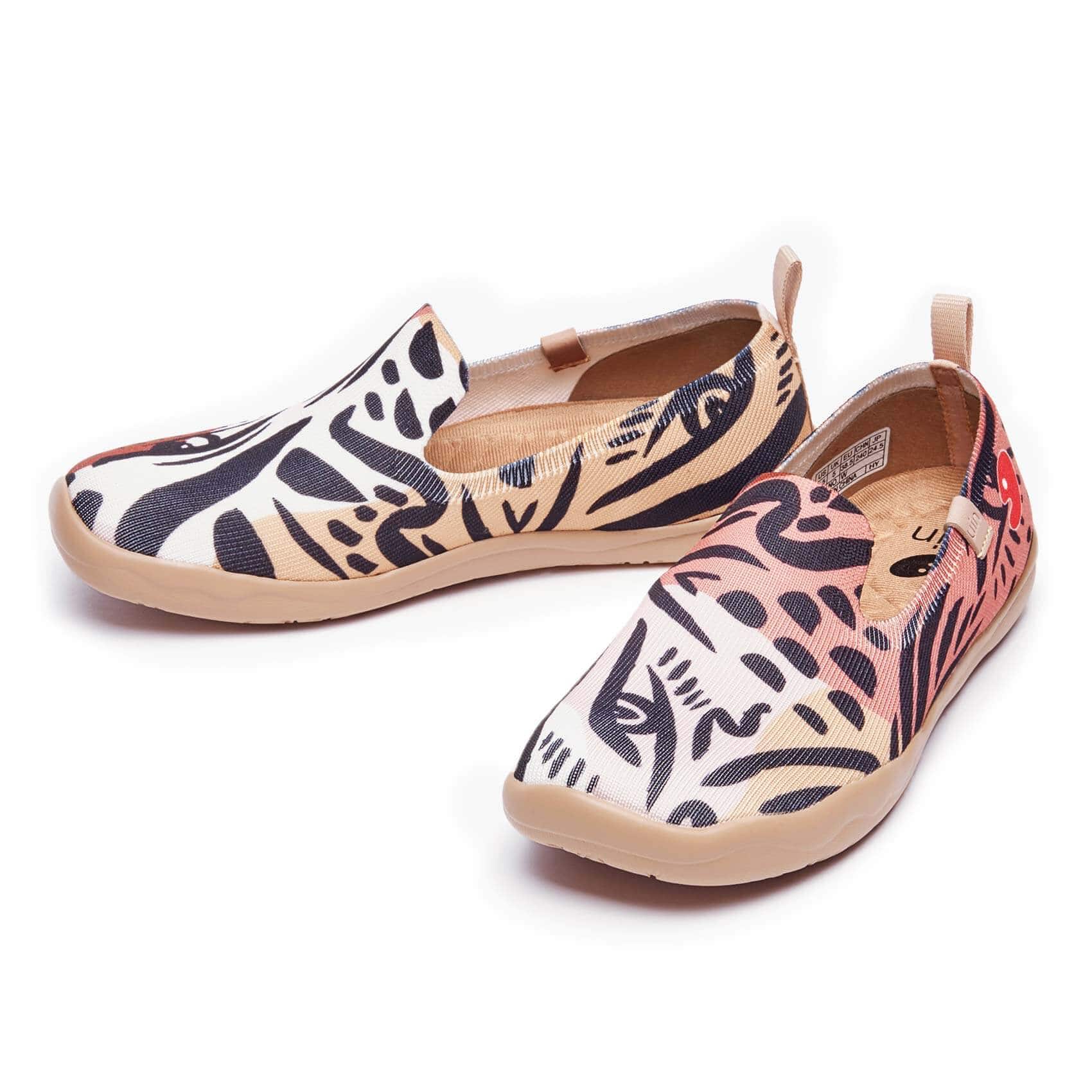 UIN Footwear Women Leopard's Eyes Barcelona Women-US Local Delivery Canvas loafers