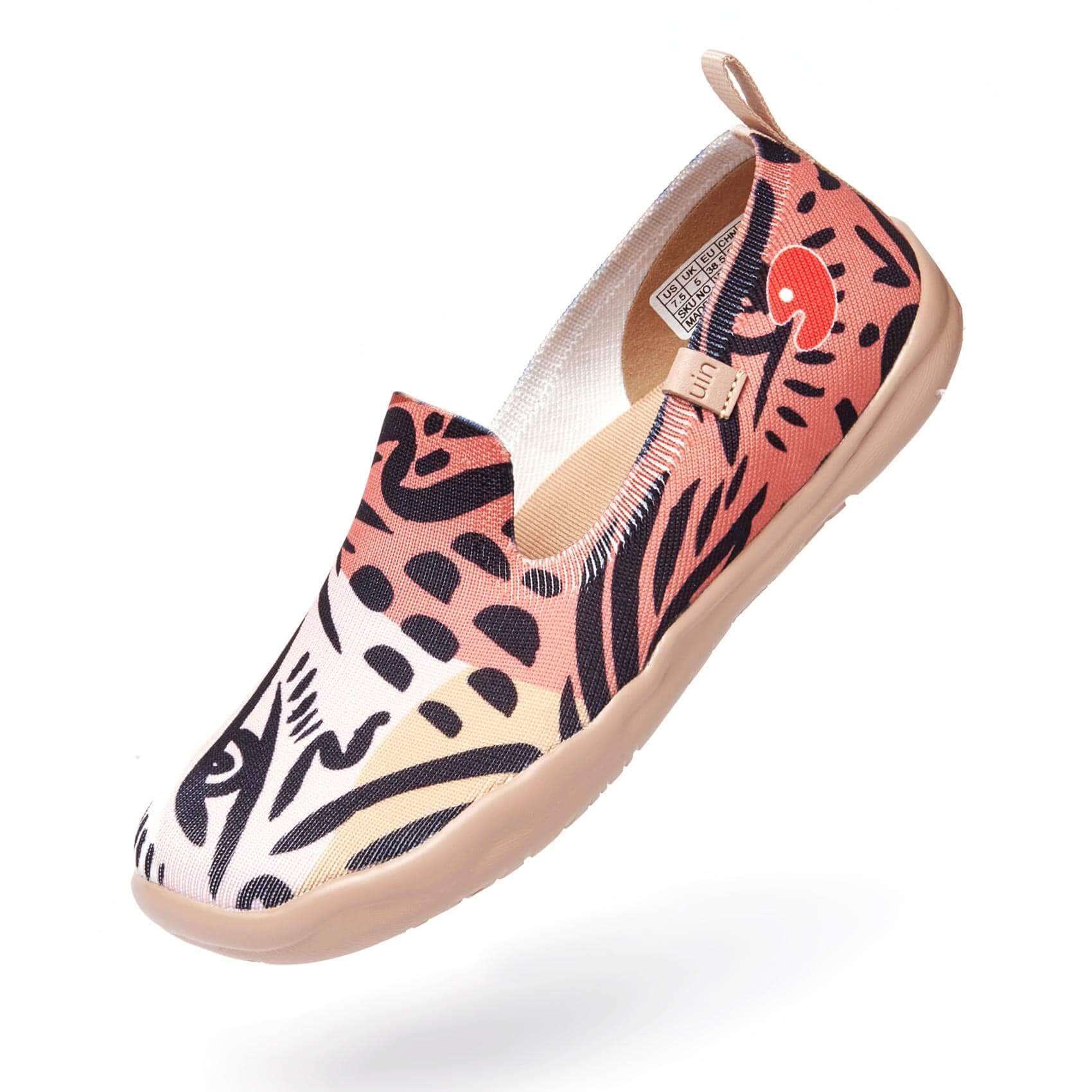 UIN Footwear Women Leopard's Eyes Barcelona Women-US Local Delivery Canvas loafers