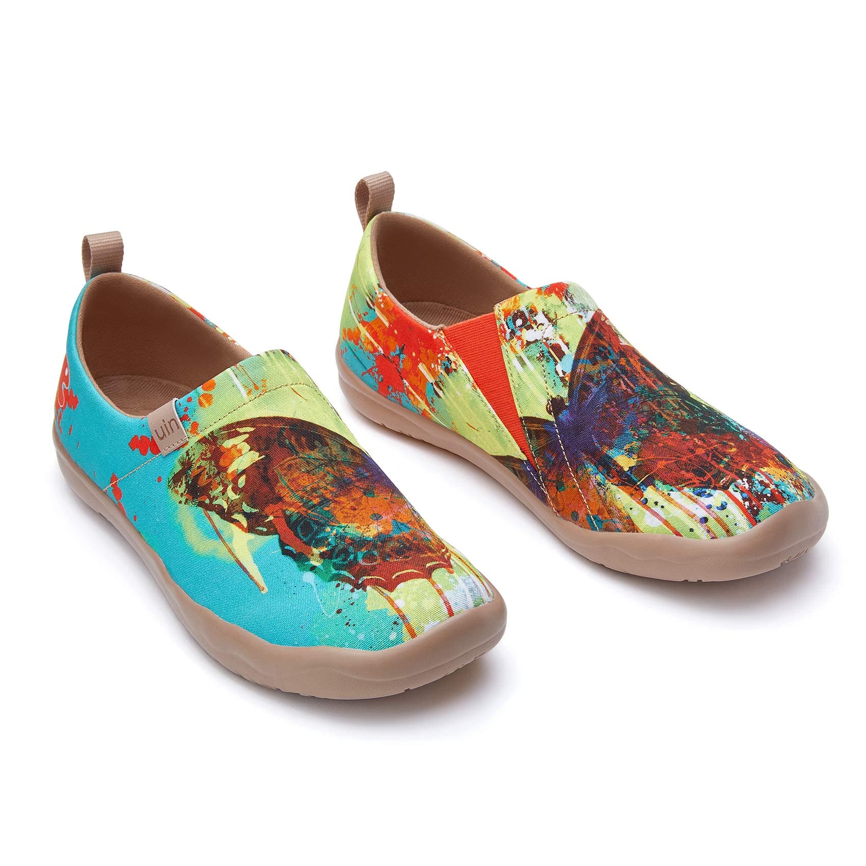 UIN Footwear Women MOTTLED BUTTERFLY-Canada Local Delivery Canvas loafers