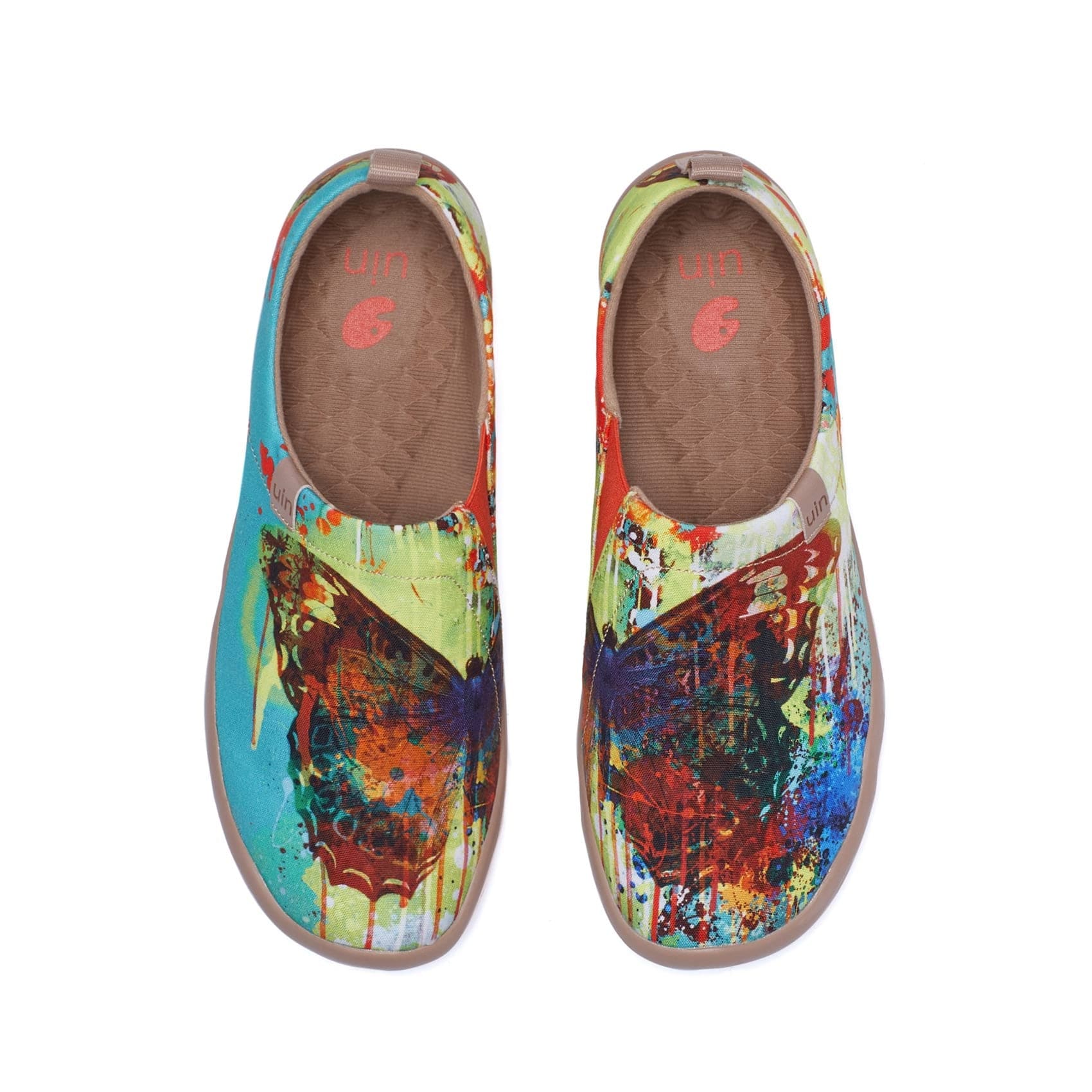 UIN Footwear Women MOTTLED BUTTERFLY-US Local Delivery Canvas loafers