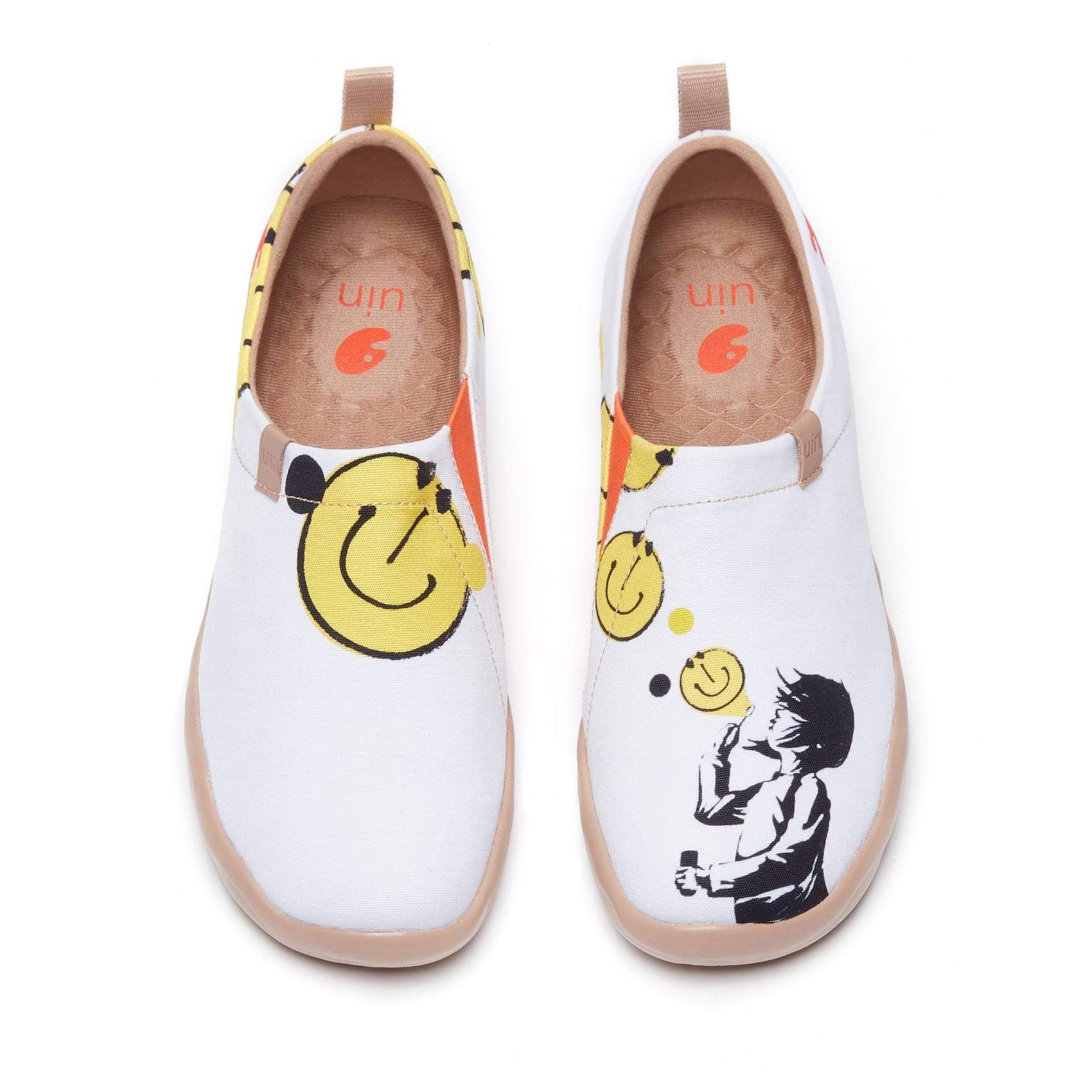 UIN Footwear Women Popping Happiness Toledo I Women-US Local Delivery Canvas loafers