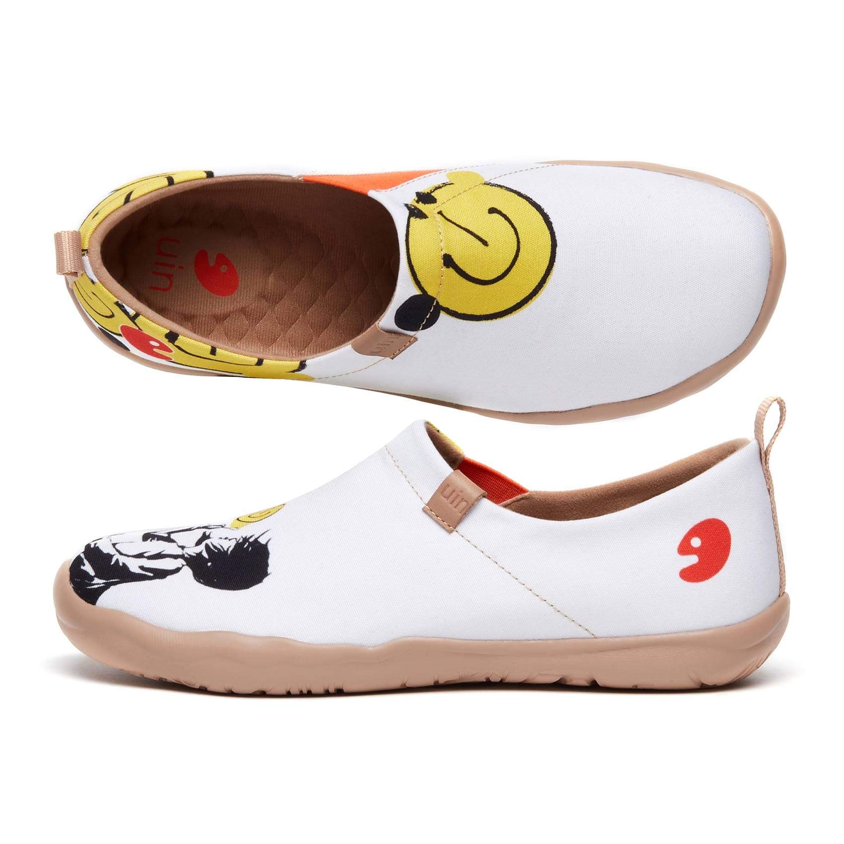 UIN Footwear Women Popping Happiness Toledo I Women-US Local Delivery Canvas loafers