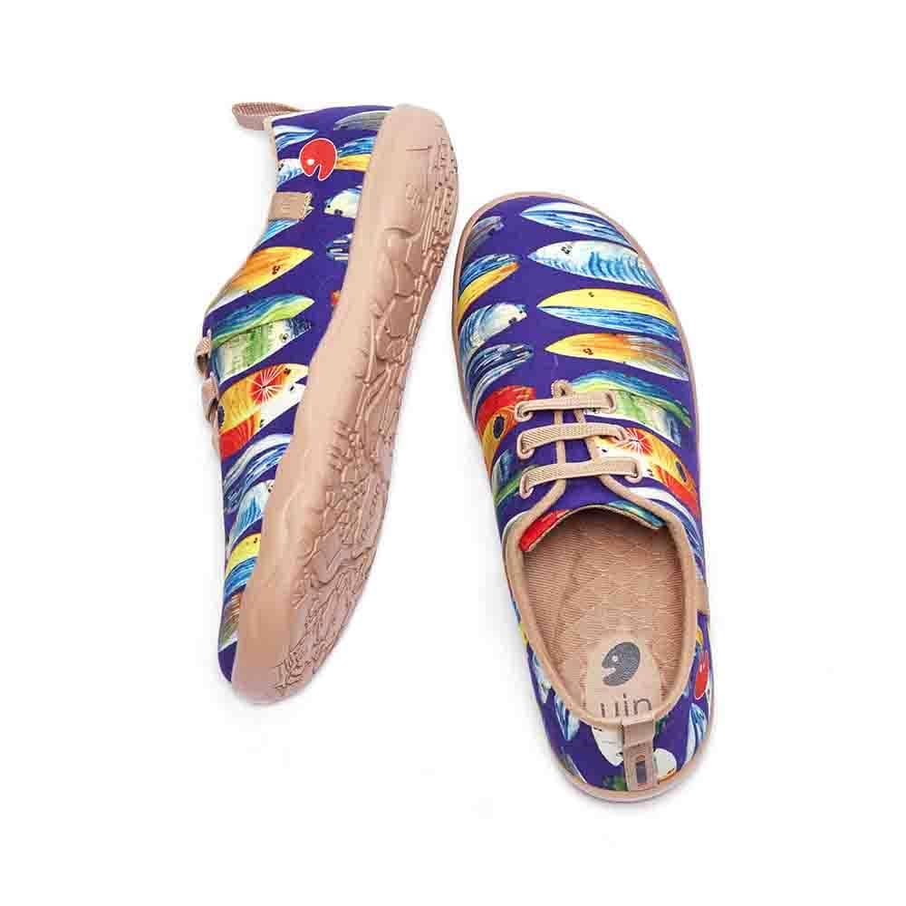 UIN Footwear Women Shark or Surfboard-US Local Delivery Canvas loafers