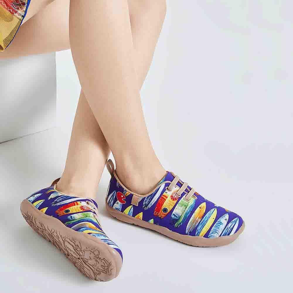 UIN Footwear Women Shark or Surfboard-US Local Delivery Canvas loafers