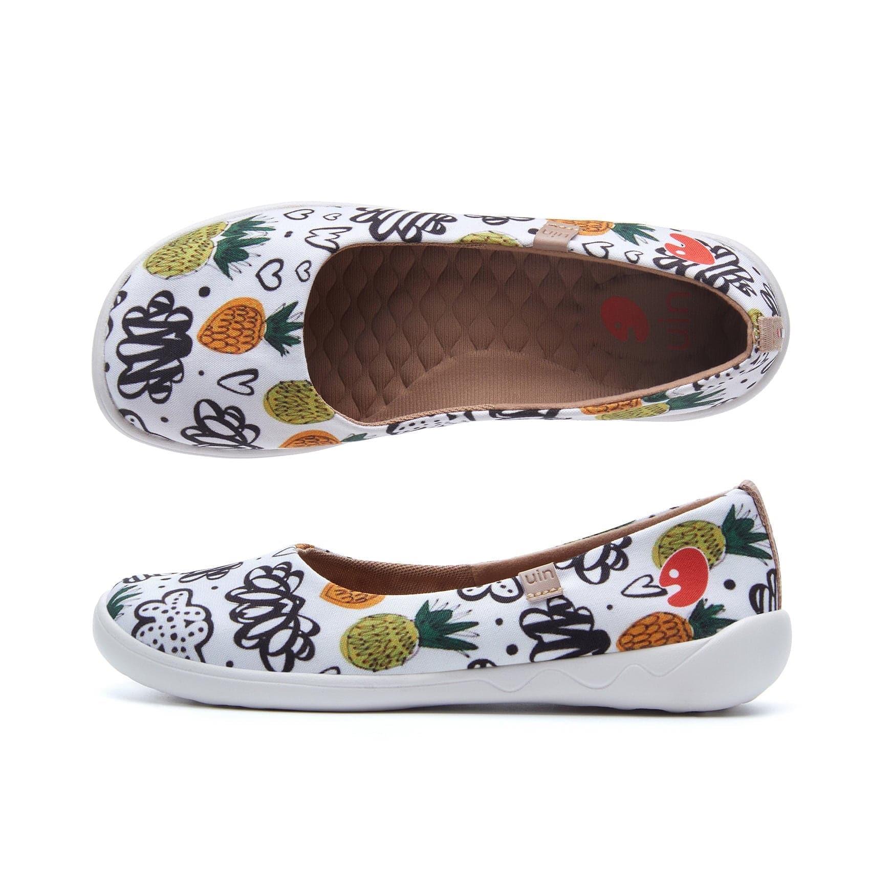 UIN Footwear Women Sweet Pineapple Canvas loafers