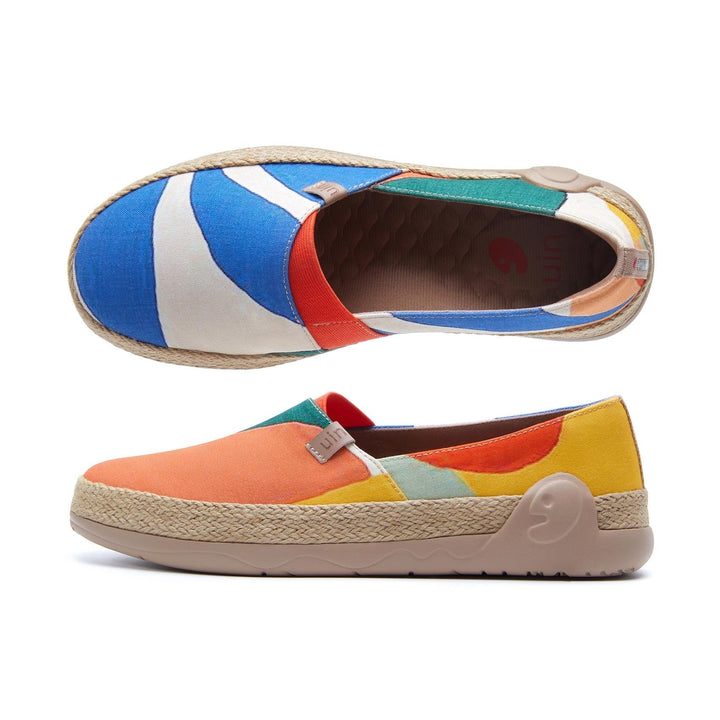 UIN Footwear Women Tropical Day Marbella Canvas loafers