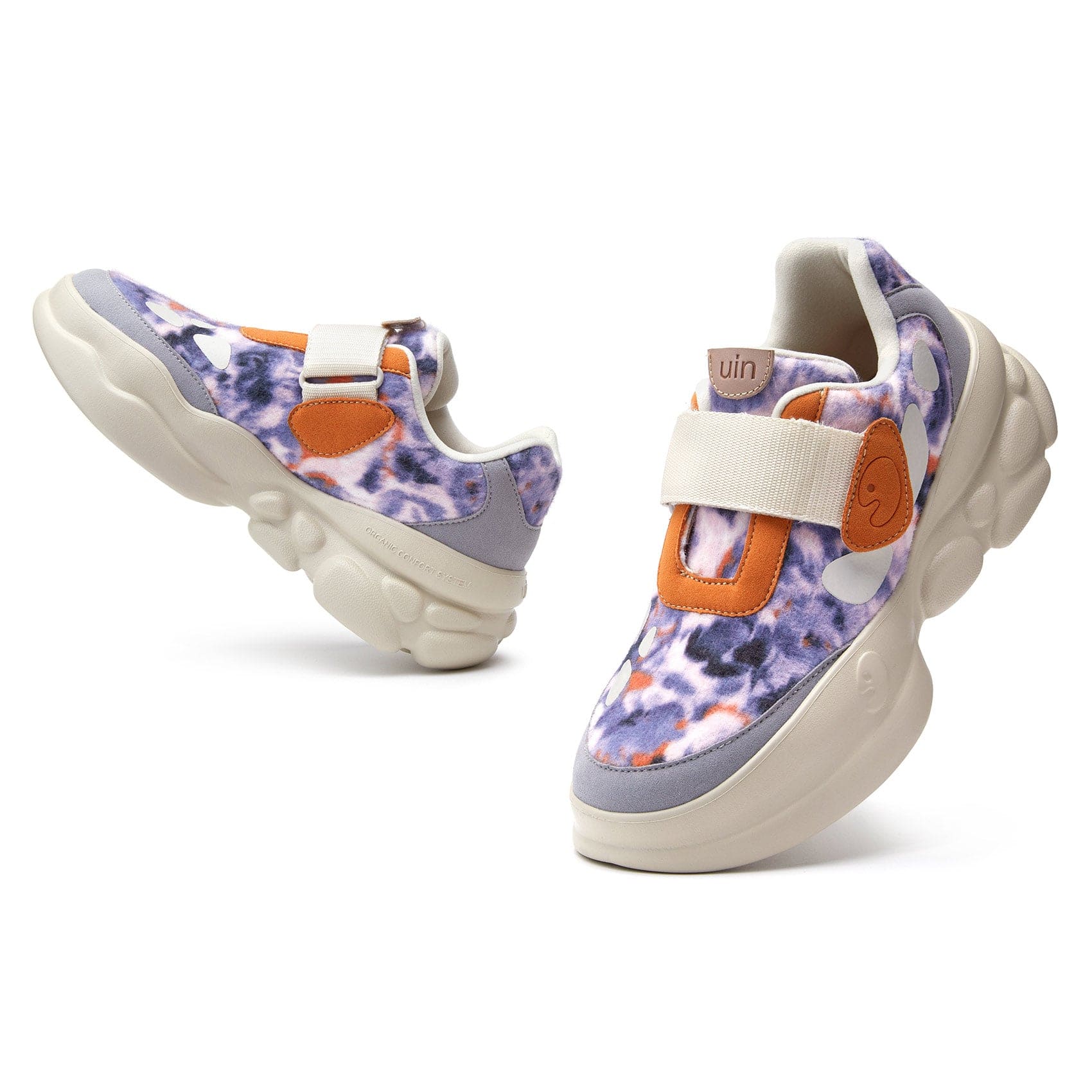 UIN Footwear Women Watercolor Flower Shadow Ronda I Women Canvas loafers