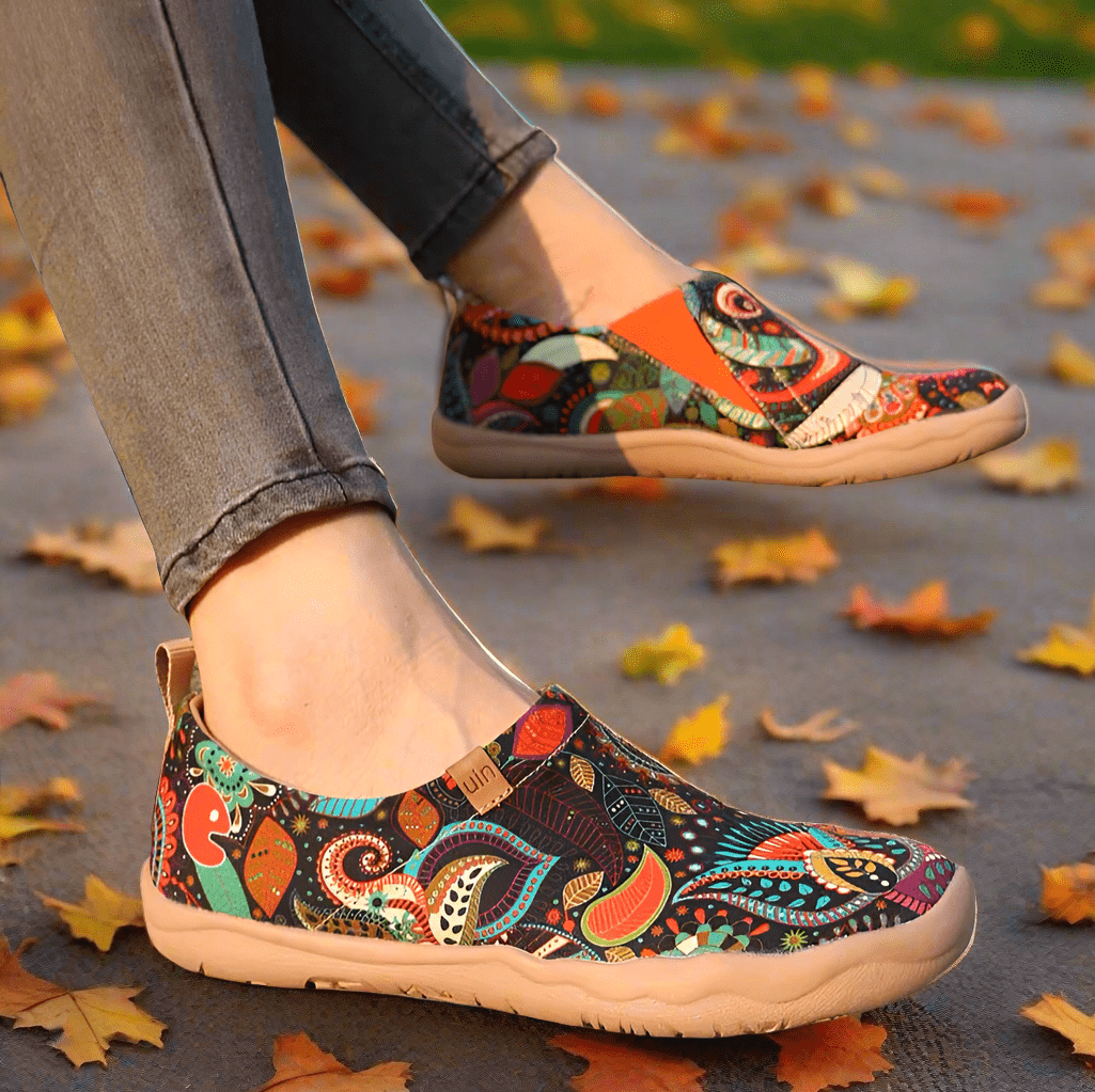 UIN Footwear Women Wonder Mandala Toledo I Women-US Local Delivery Canvas loafers