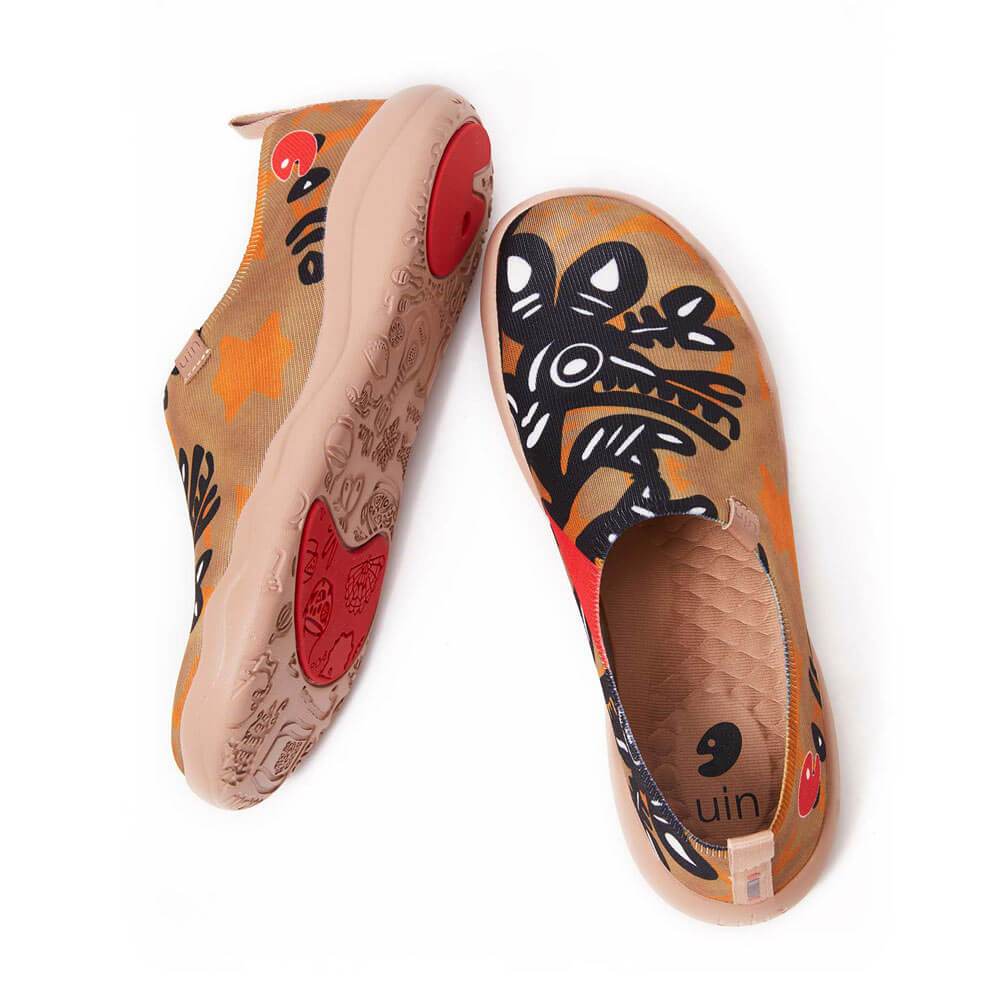 UIN Footwear Men African Totem Canvas loafers