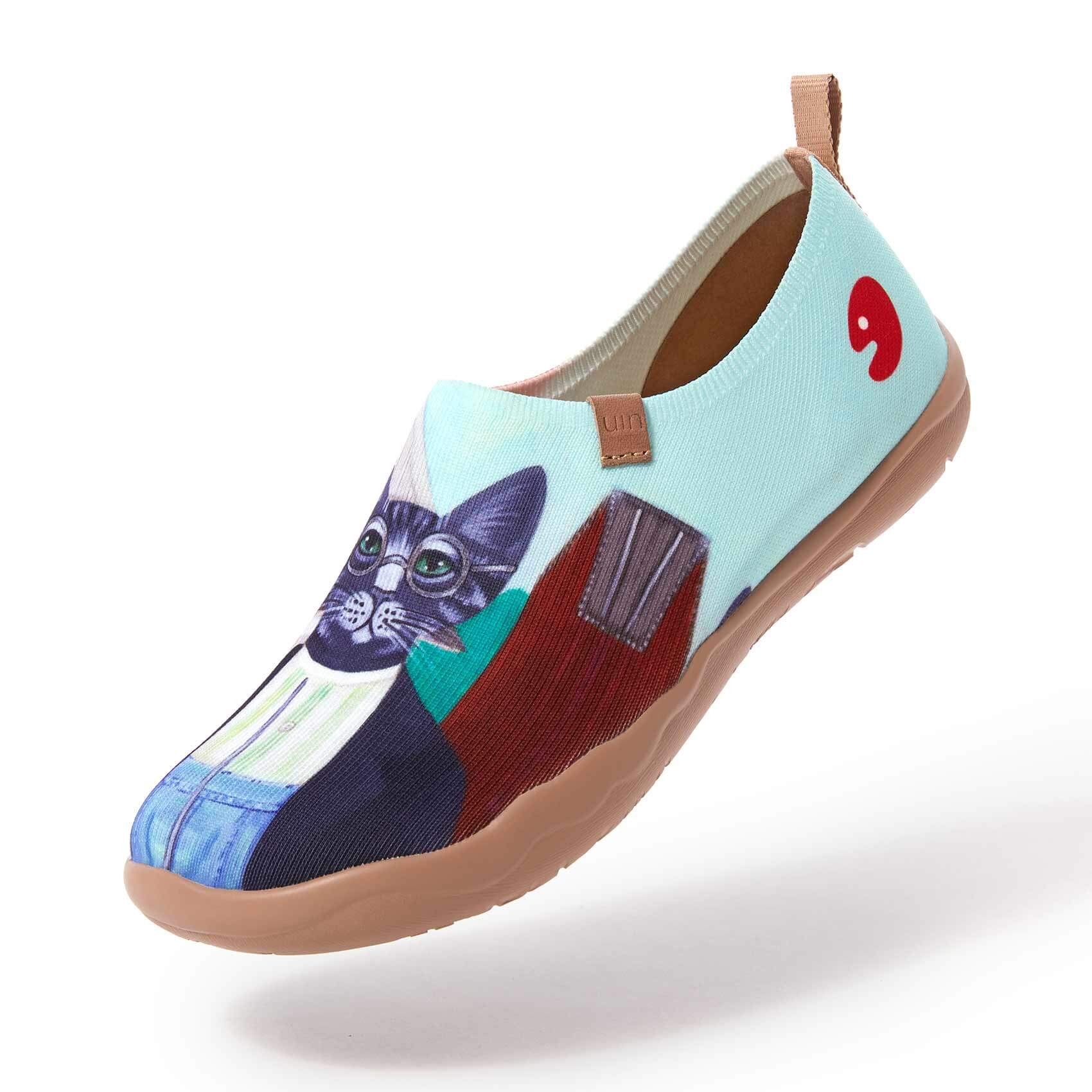 UIN Footwear Men Cat Couple Men Canvas loafers