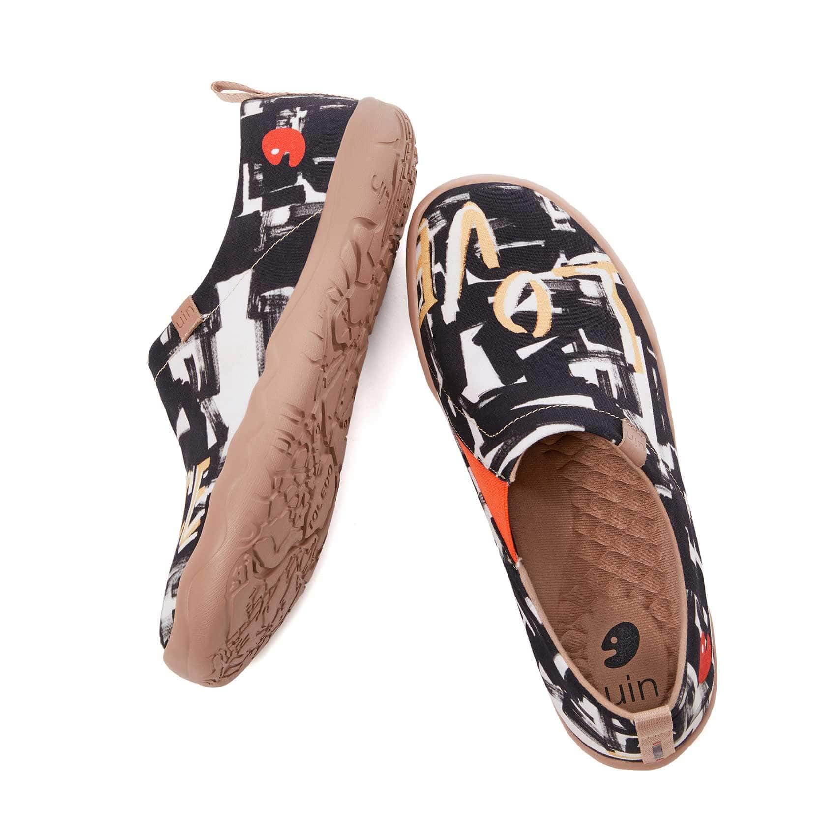 UIN Footwear Men Fight For Peace Canvas loafers