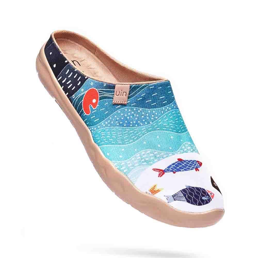 UIN Footwear Men Happy Fish Men Slipper-US Local Delivery Canvas loafers