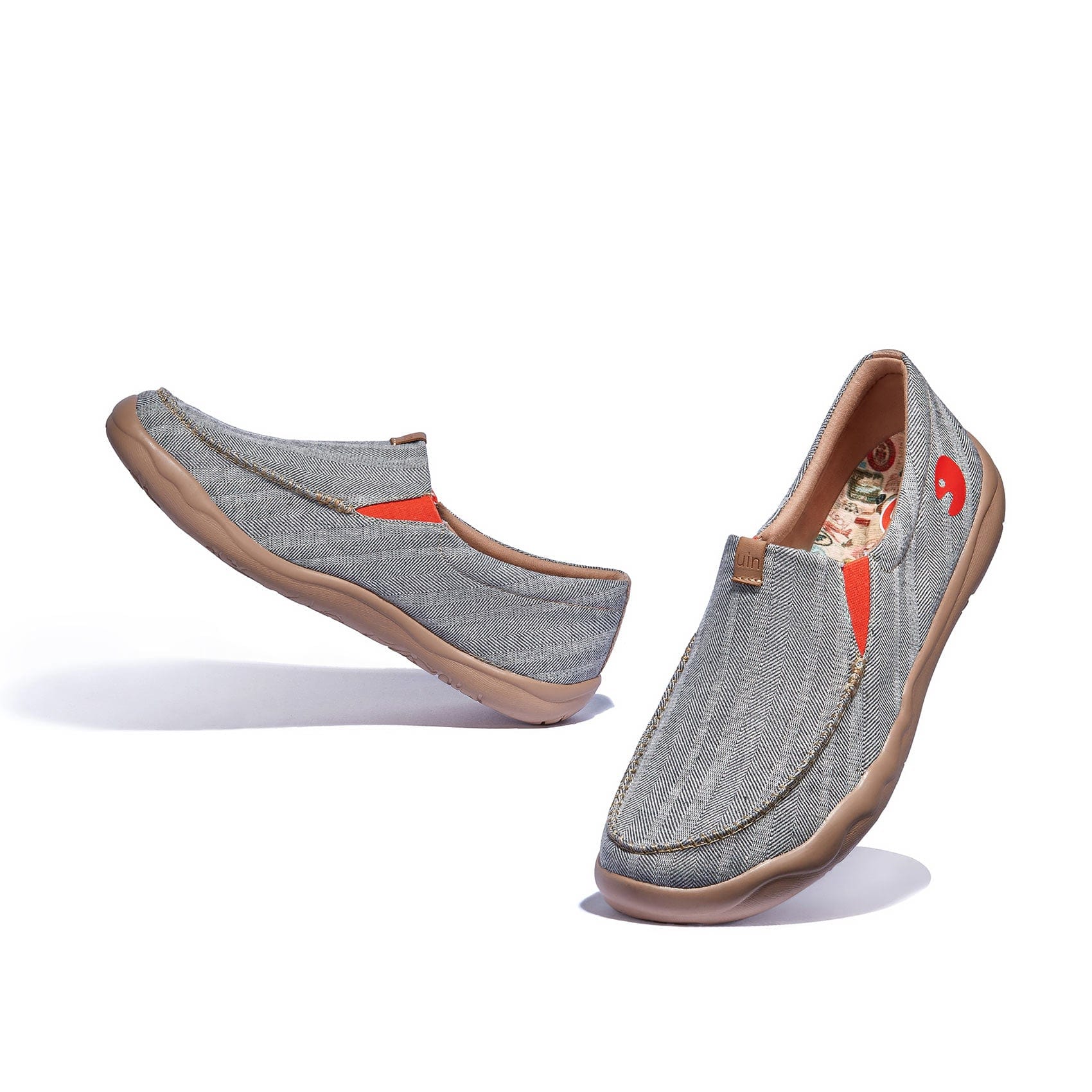 UIN Footwear Men Light Grey Nerja Men Canvas loafers