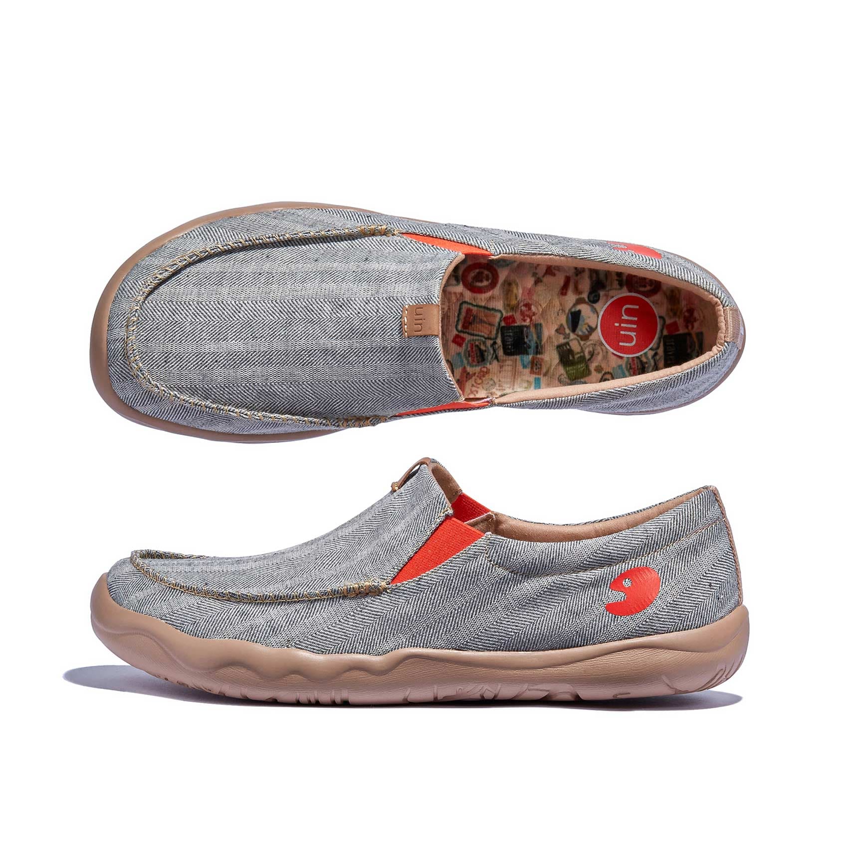 UIN Footwear Men Light Grey Nerja Men Canvas loafers