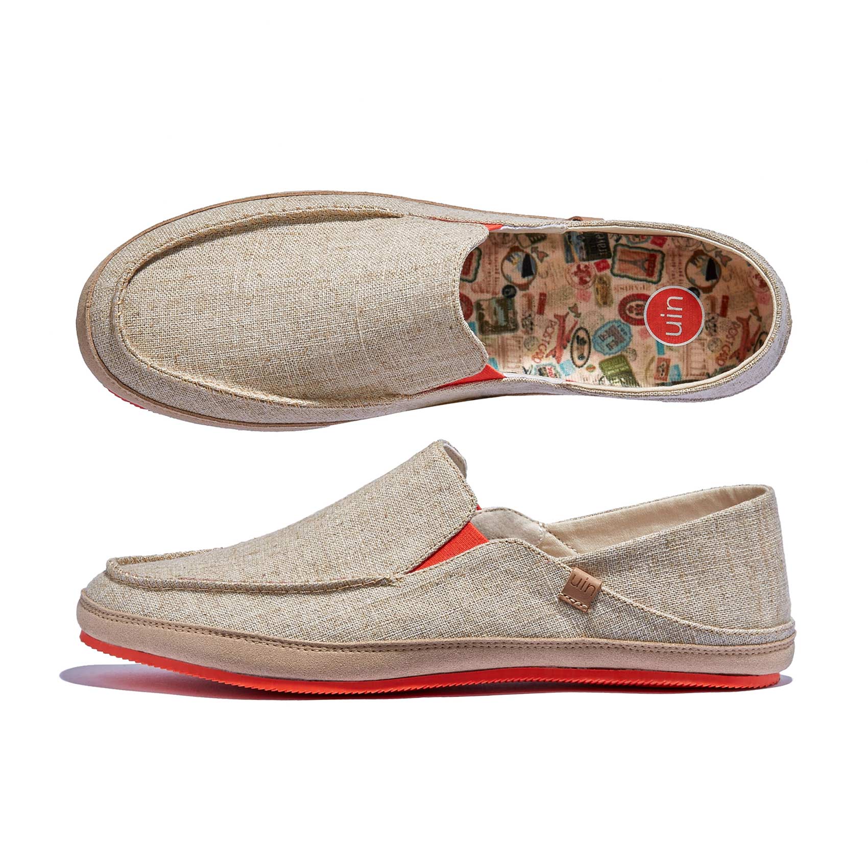 UIN Footwear Men Light Khaki Formentera II Men Canvas loafers