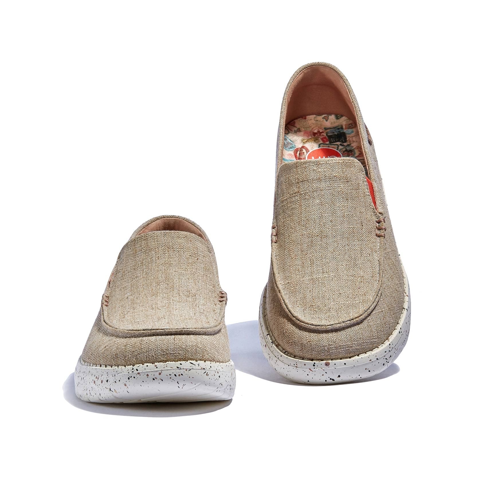 UIN Footwear Men Linen White Tarragona III Men Canvas loafers