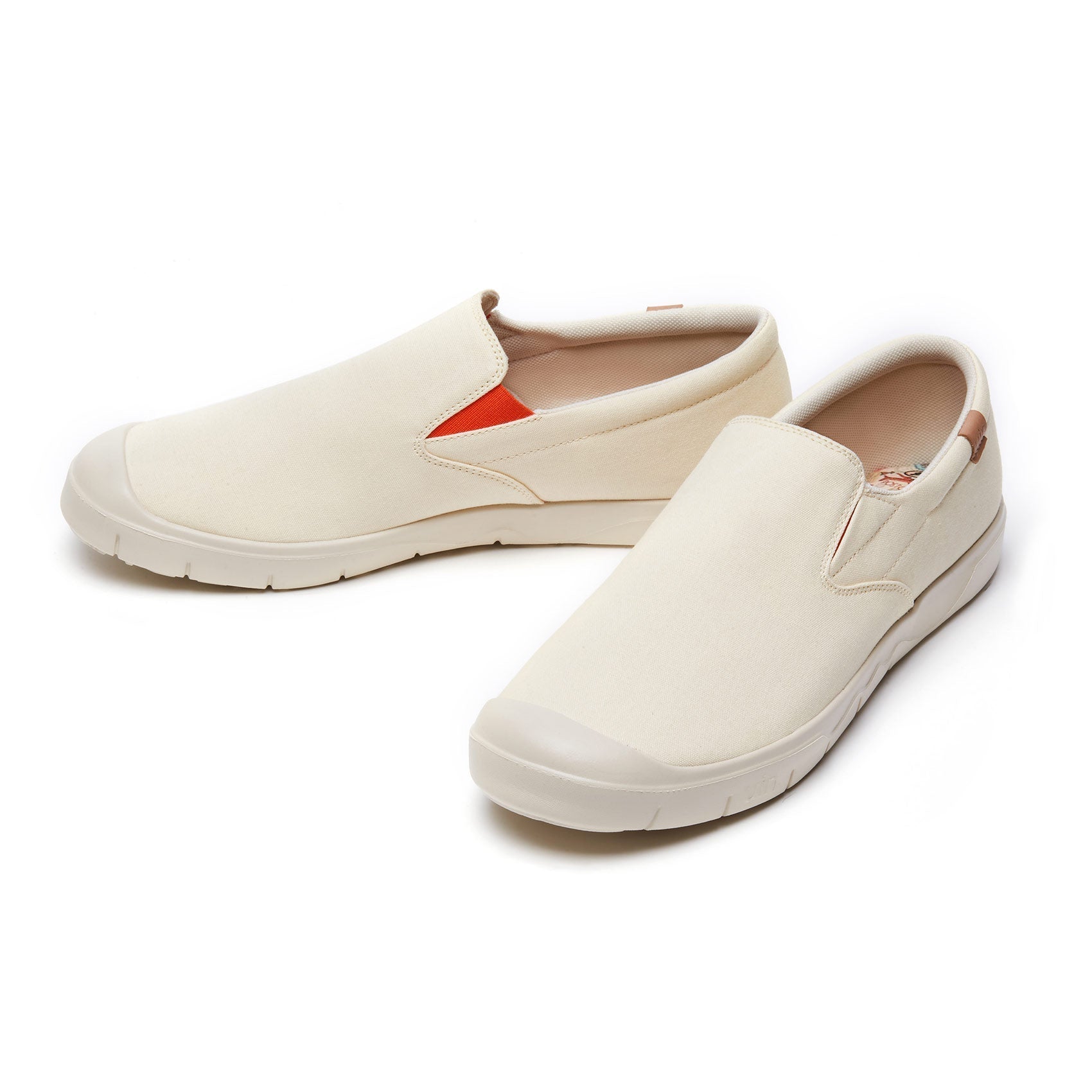 UIN Footwear Men Oat Milk Canvas Cadiz I Men Canvas loafers