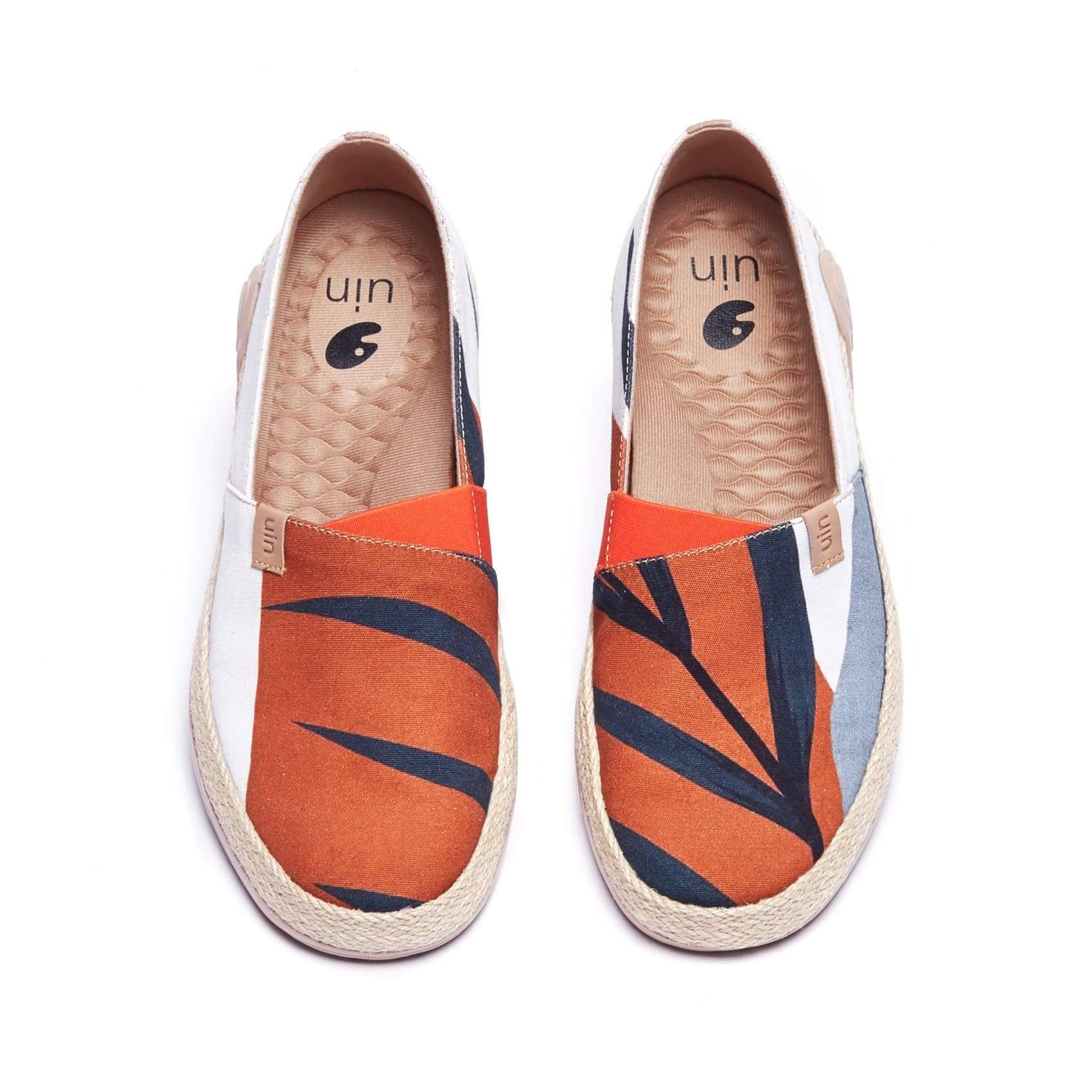 UIN Footwear Men Palm Leave Marbella Canvas loafers