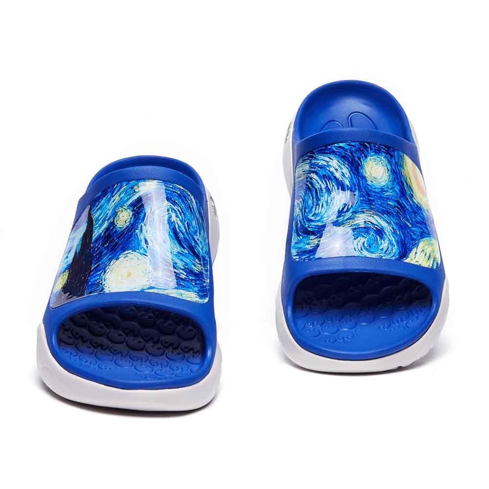 UIN Footwear Men Starry Night II Ibiza Slides Canvas loafers