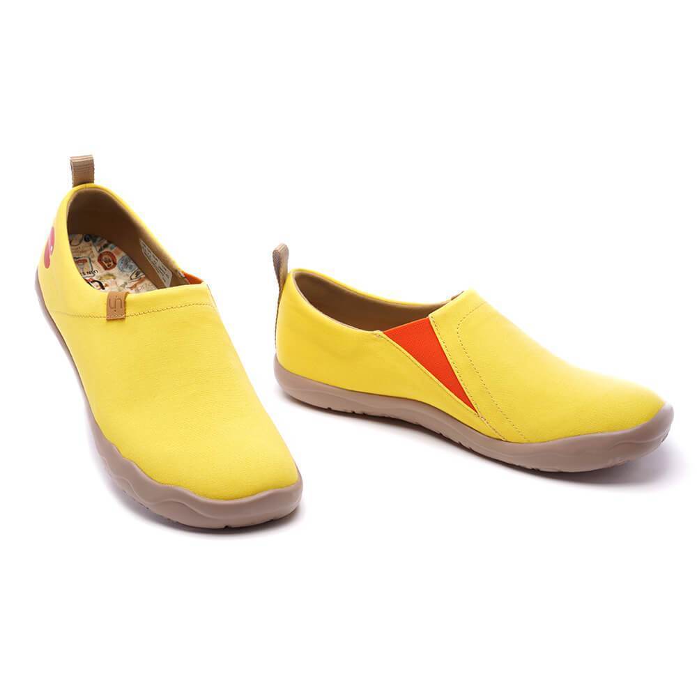 UIN Footwear Men Toledo Yellow Canvas loafers