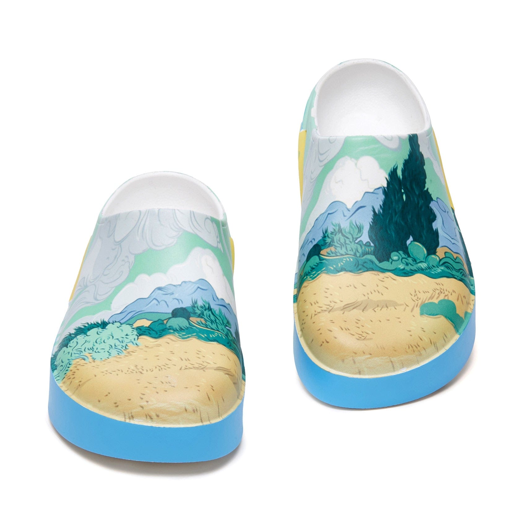 UIN Footwear Men Van Gogh Wheatfield with Cypresses Tenerife Men Canvas loafers