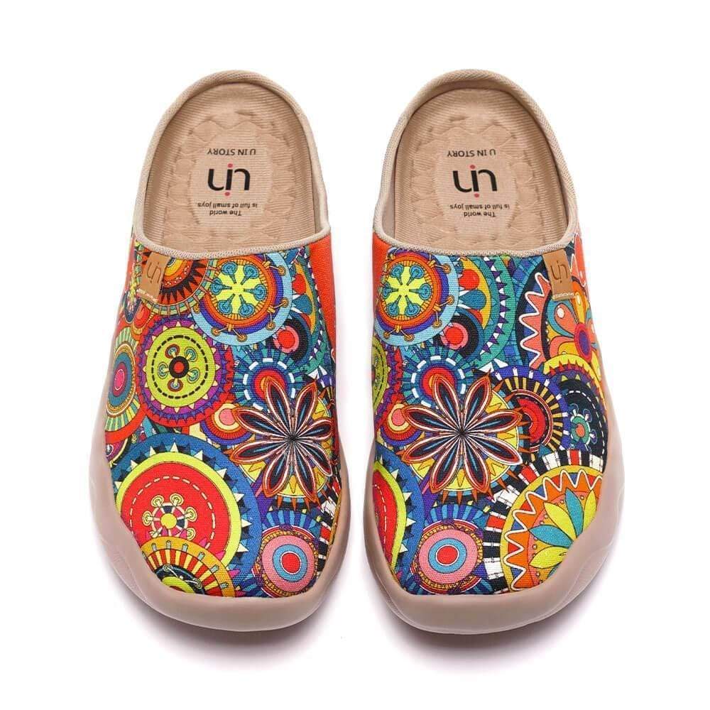 UIN Footwear Women Blossom Slipper-US Local Delivery Canvas loafers