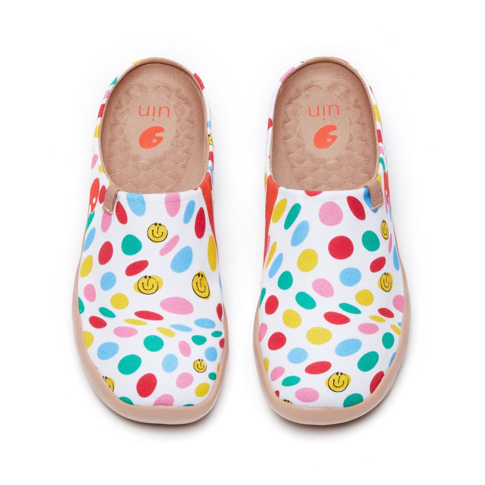 UIN Footwear Women Dotted Joy 2 Malaga Slipper Women-US Local Delivery Canvas loafers