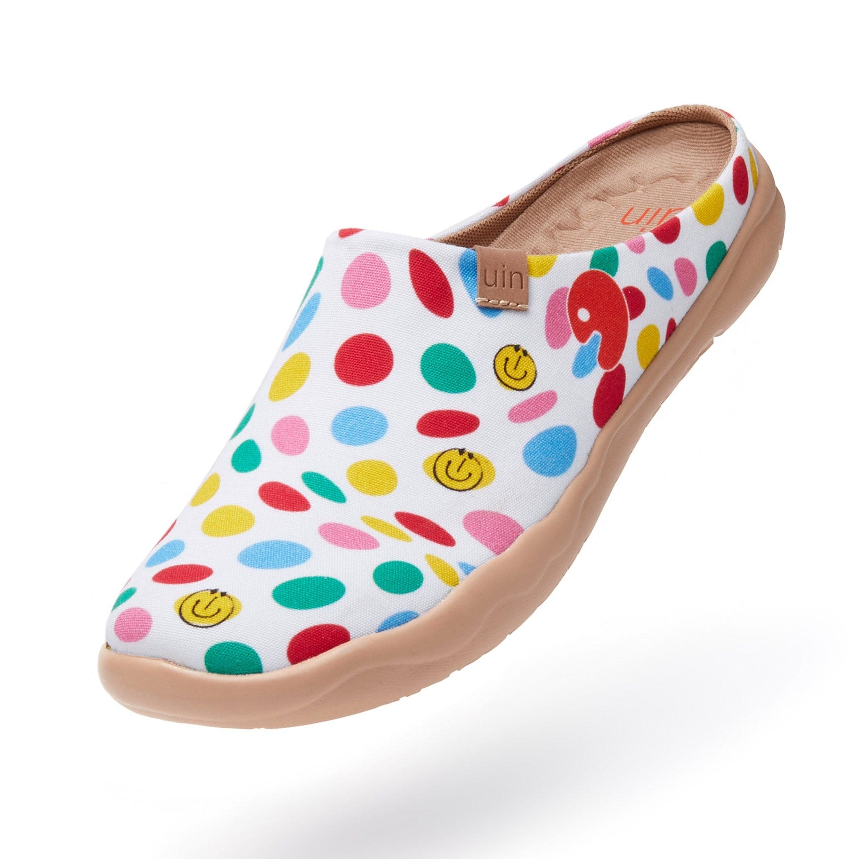 UIN Footwear Women Dotted Joy 2 Malaga Slipper Women-US Local Delivery Canvas loafers