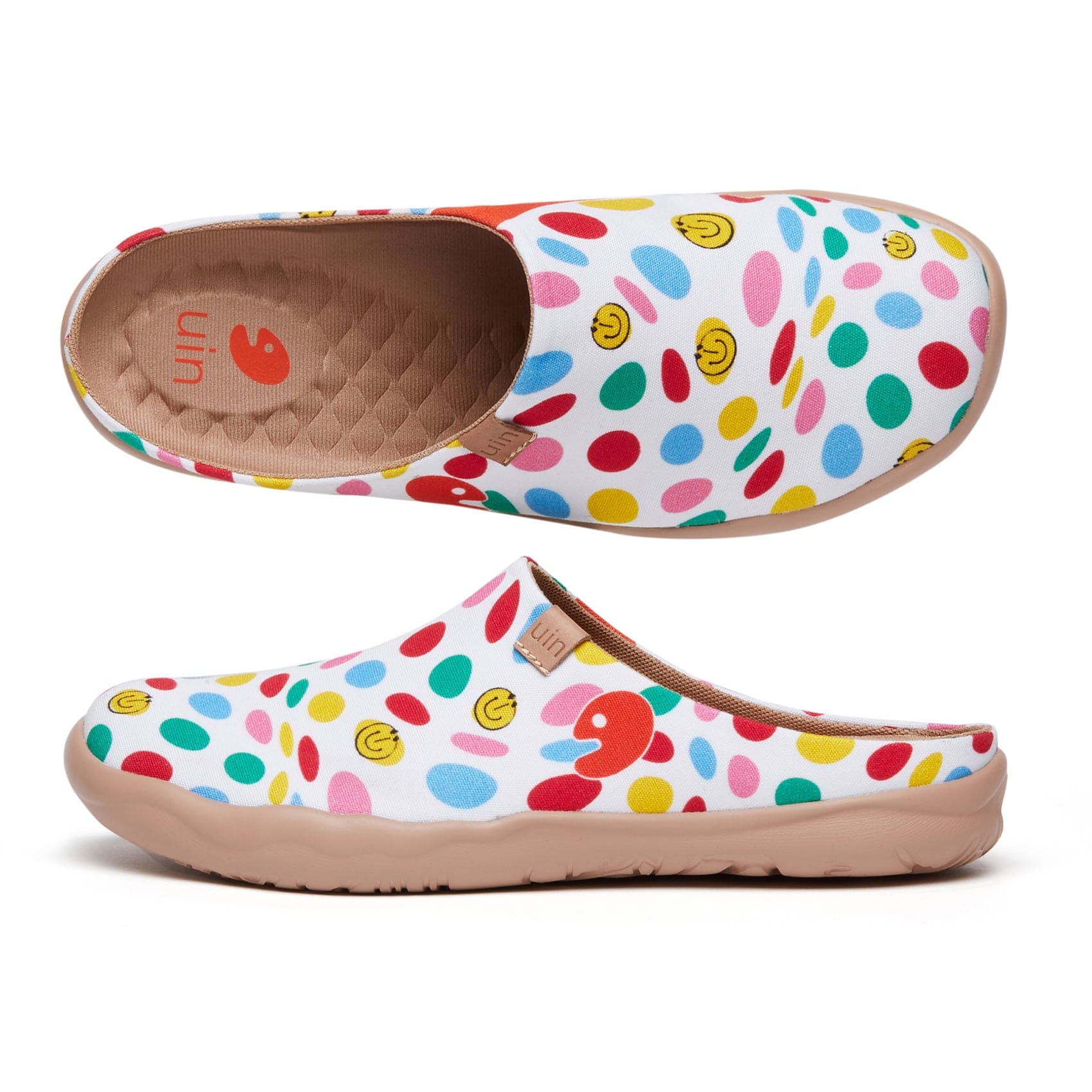 UIN Footwear Women Dotted Joy 2 Malaga Slipper Women-US Local Delivery Canvas loafers