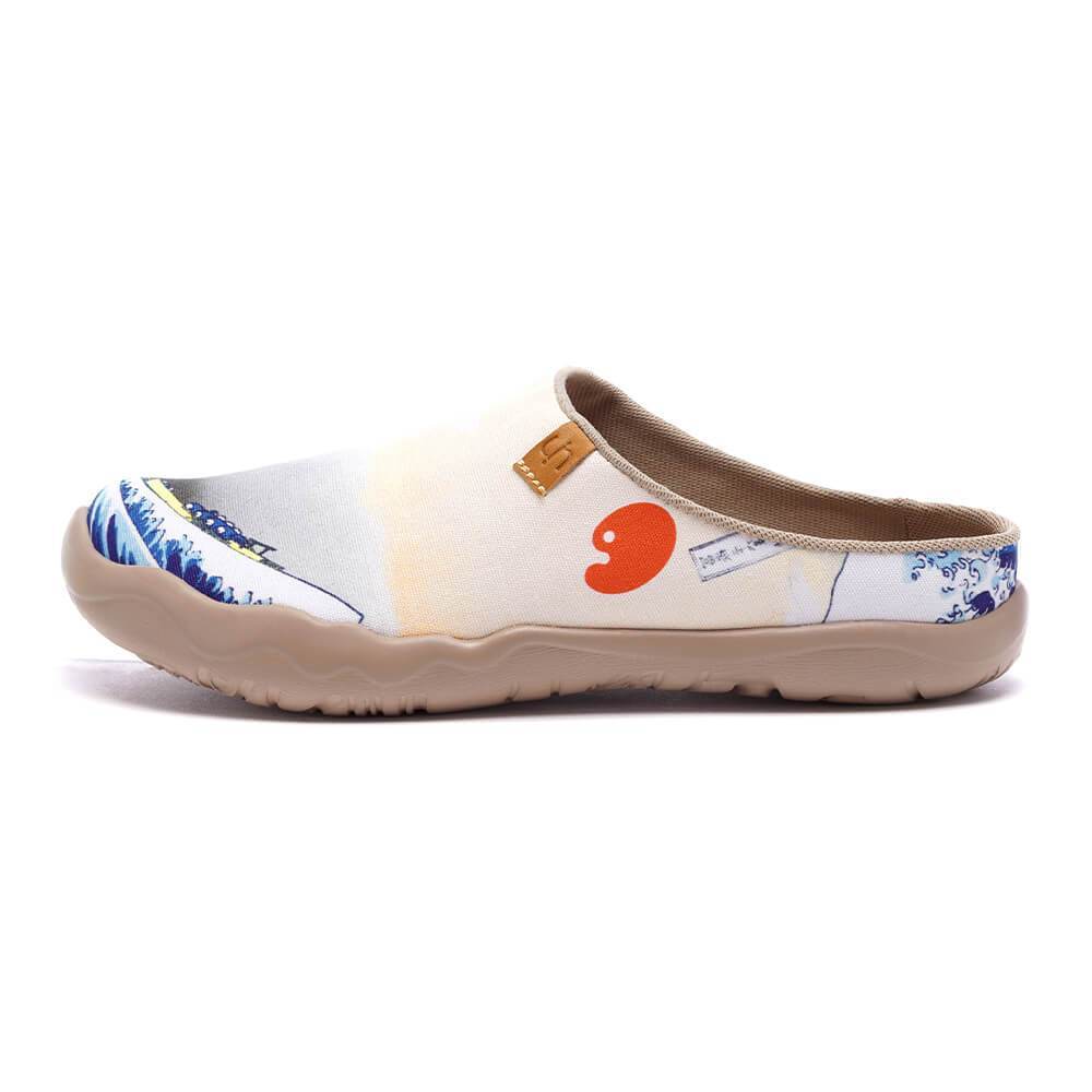 UIN Footwear Women Great Wave off Kanagawa Slipper-US Local Delivery Canvas loafers