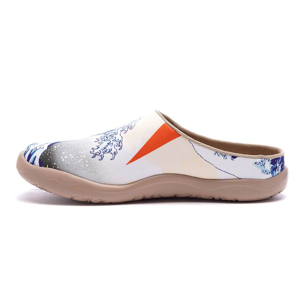 UIN Footwear Women Great Wave off Kanagawa Slipper-US Local Delivery Canvas loafers