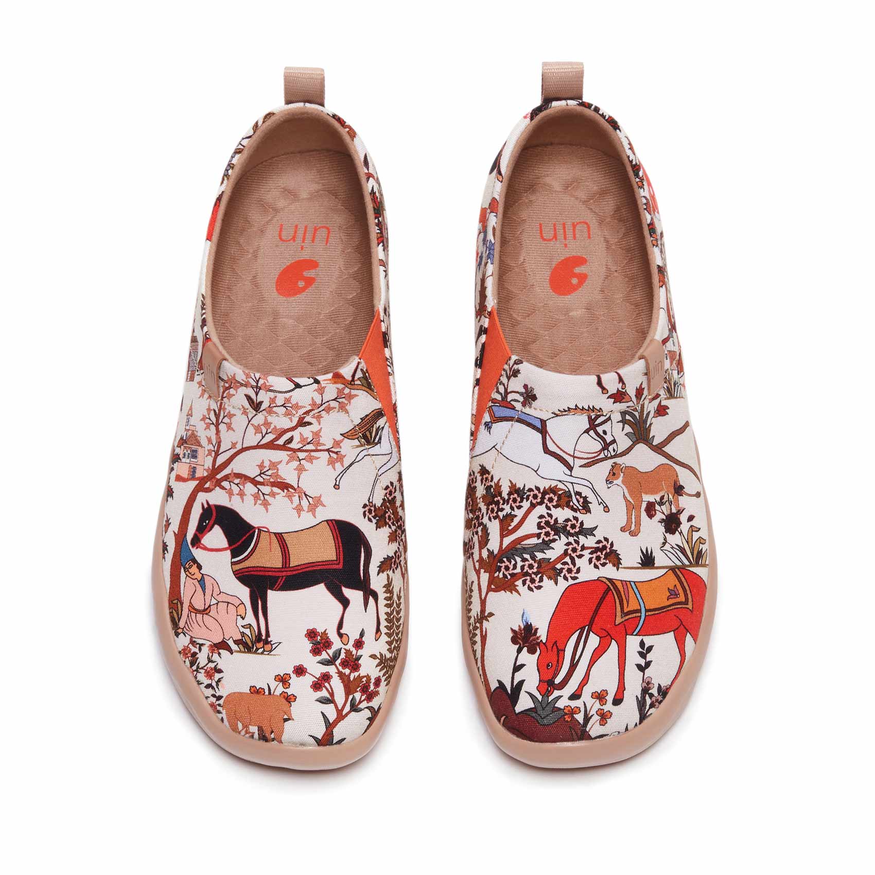 UIN Footwear Women Horses in Tang Dynasty Toledo I Women Canvas loafers