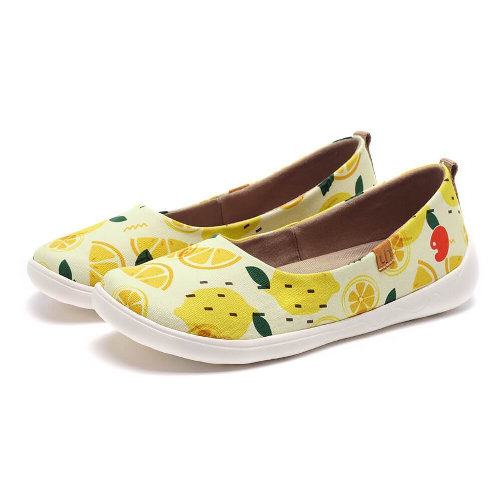 UIN Footwear Women Lemon juice-US Local Delivery Canvas loafers