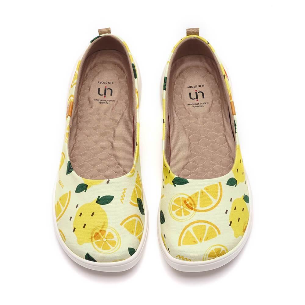 UIN Footwear Women Lemon juice-US Local Delivery Canvas loafers